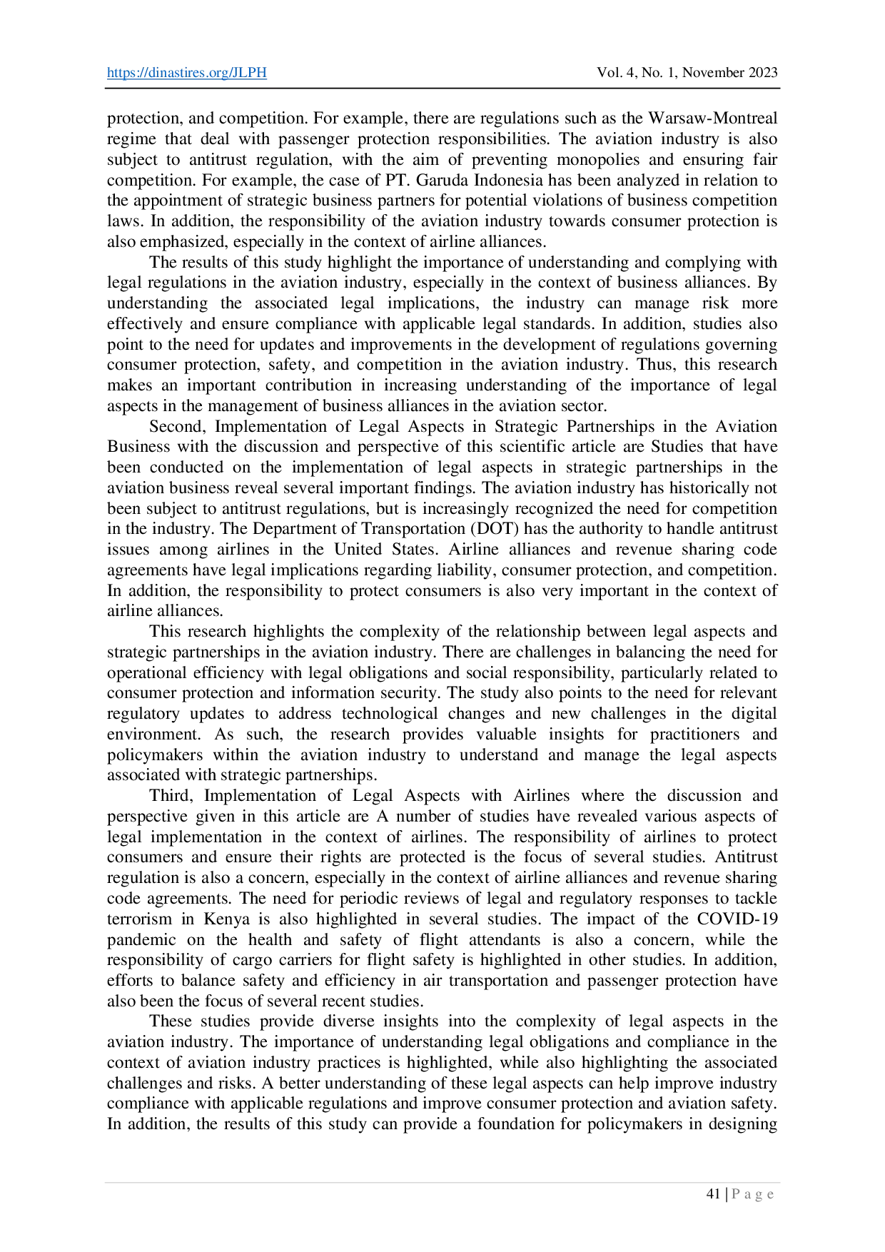 juris Legal Aspects in Business Alliances and Strategic Partnerships Between Airlines