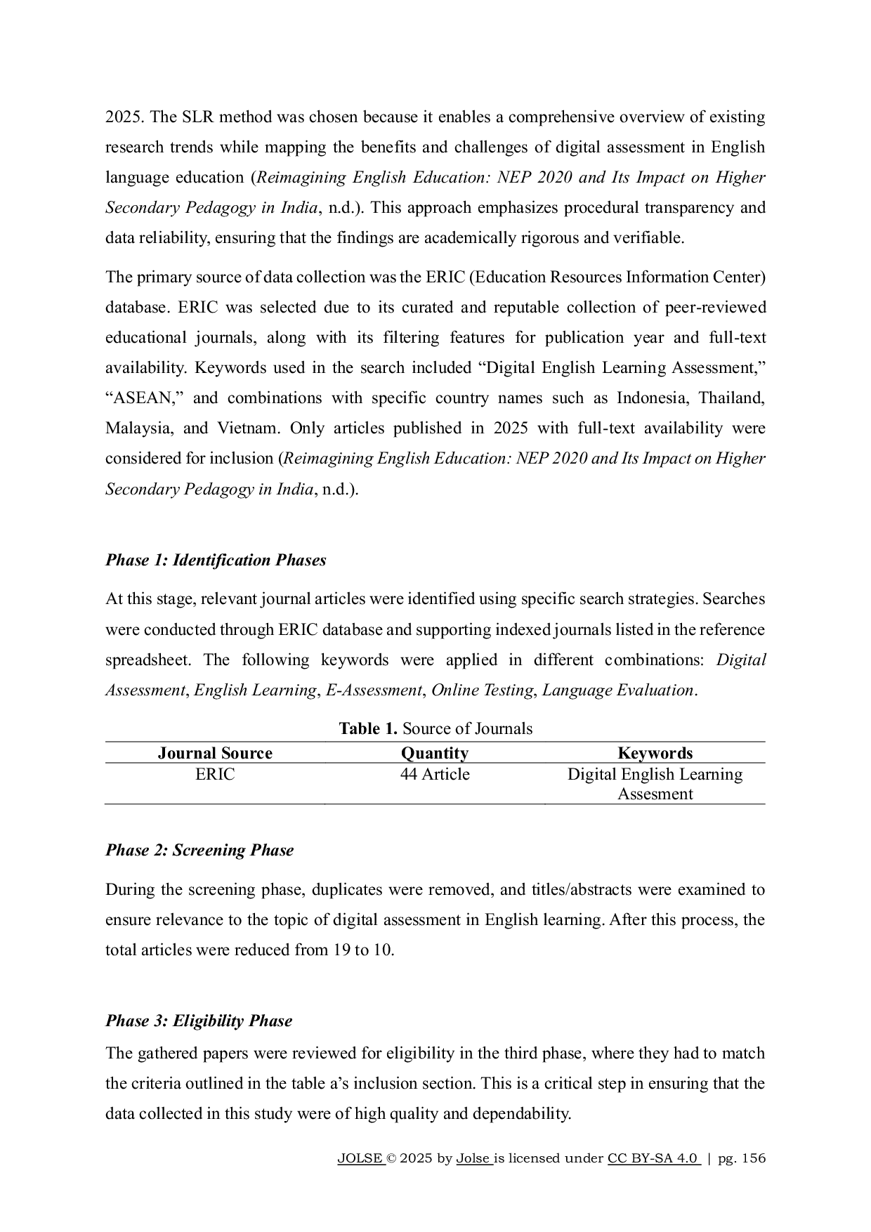 JURIS Digital English Learning Assessment A Systematic Literature Review