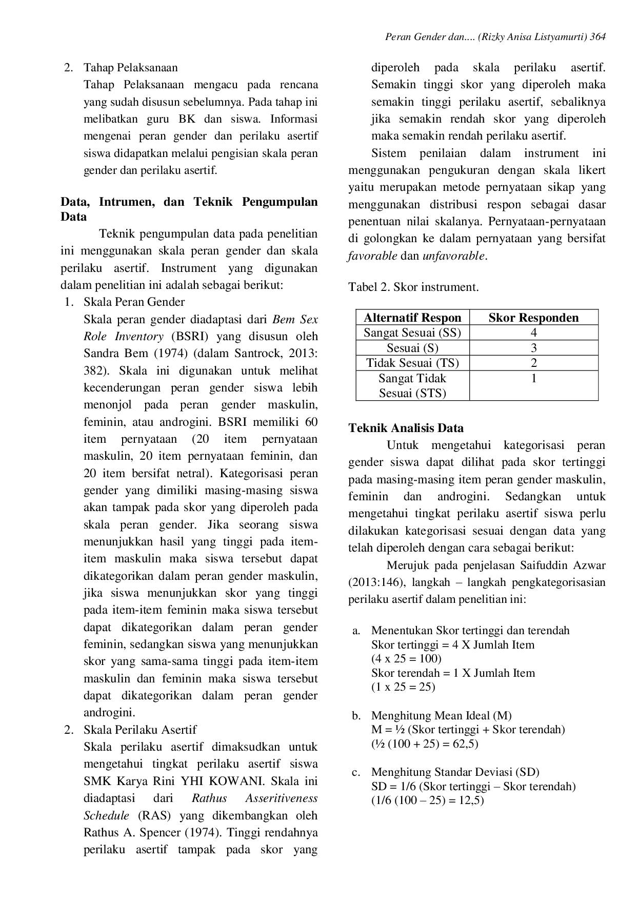 JURIS Peran Gender Dan Perilaku Asertif Pada Siswa Smk Karya Rini Yhi Kowani