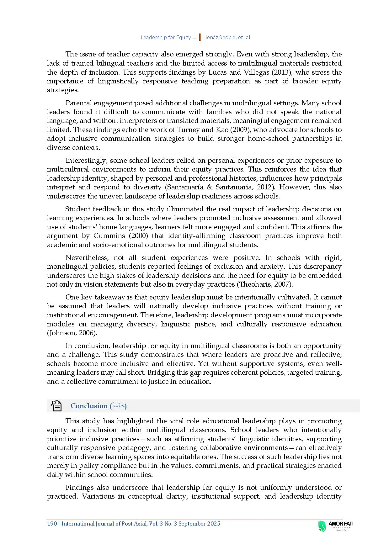 juris Leadership for Equity Managing Diversity and Inclusion in Multilingual Classrooms