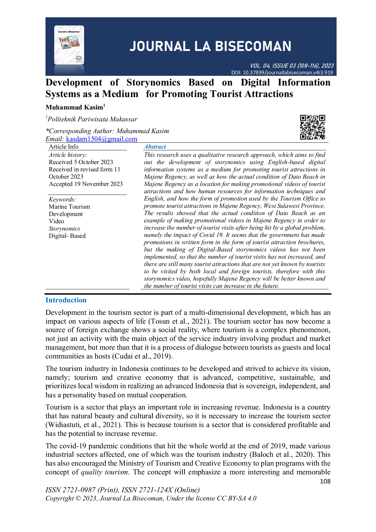 JURIS Development of Storynomics Based on Digital Information Systems as a Medium for Promoting Tourist Attractions
