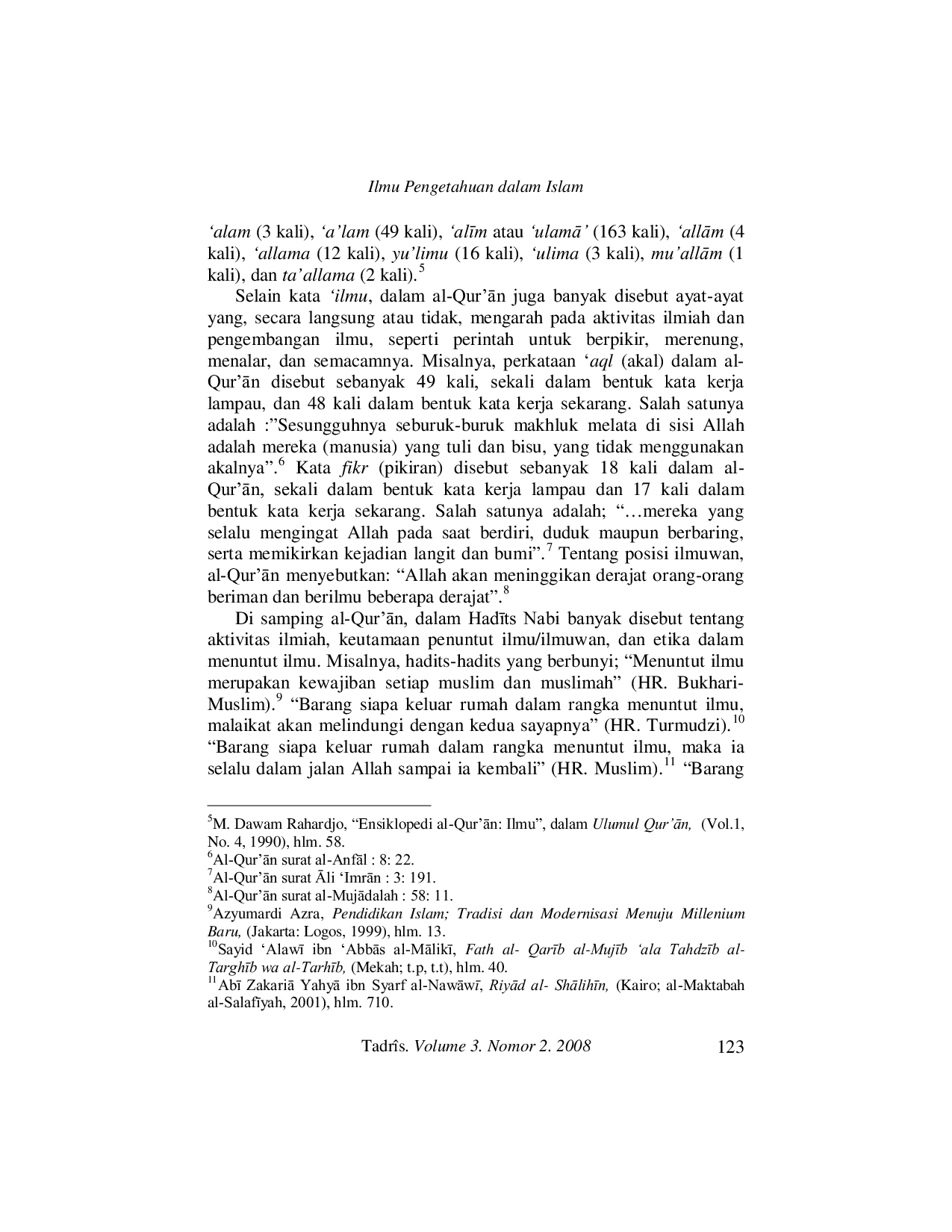 JURIS ILMU PENGETAHUAN DALAM ISLAM Perspektif Filosofis Historis