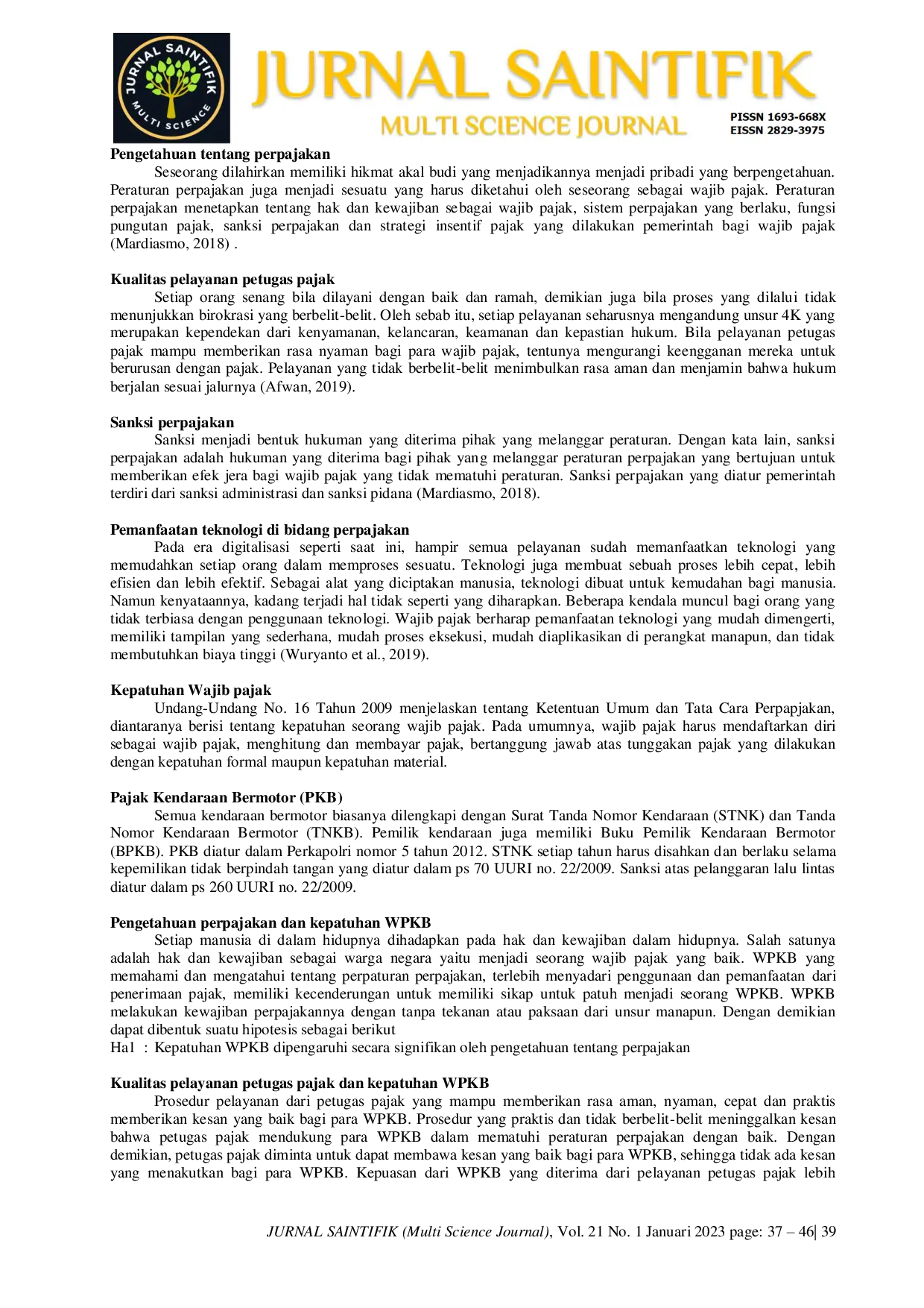 JURIS Determinan Kepatuhan Wajib Pajak Kendaraan Bermotor