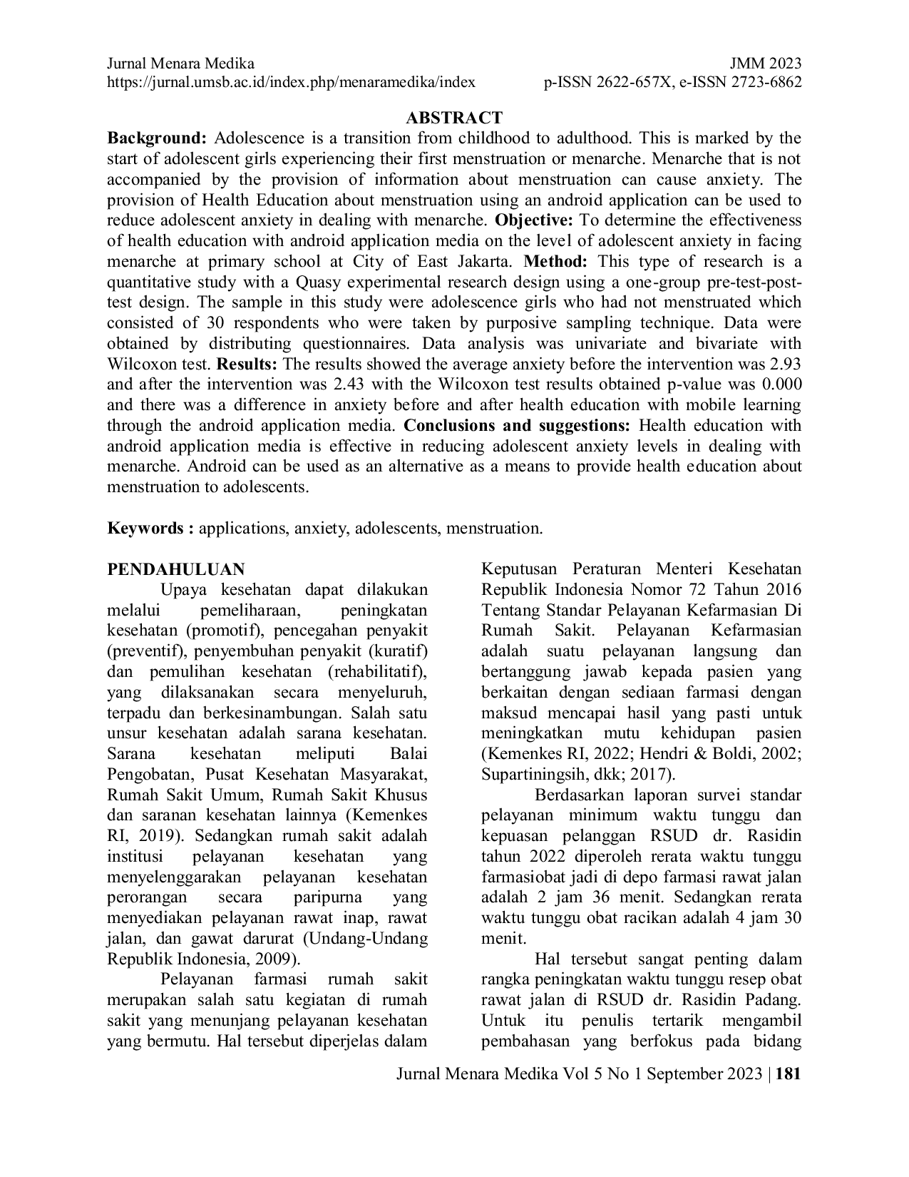 JURIS Upaya Pengoptimalan Waktu Tunggu Resep Obat Di Rumah Sakit X