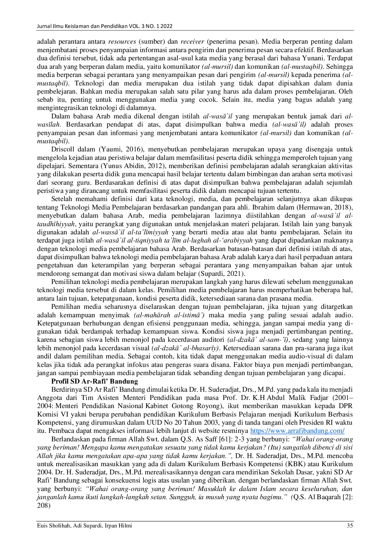 JURIS Teknologi Media Pembelajaran Bahasa Arab