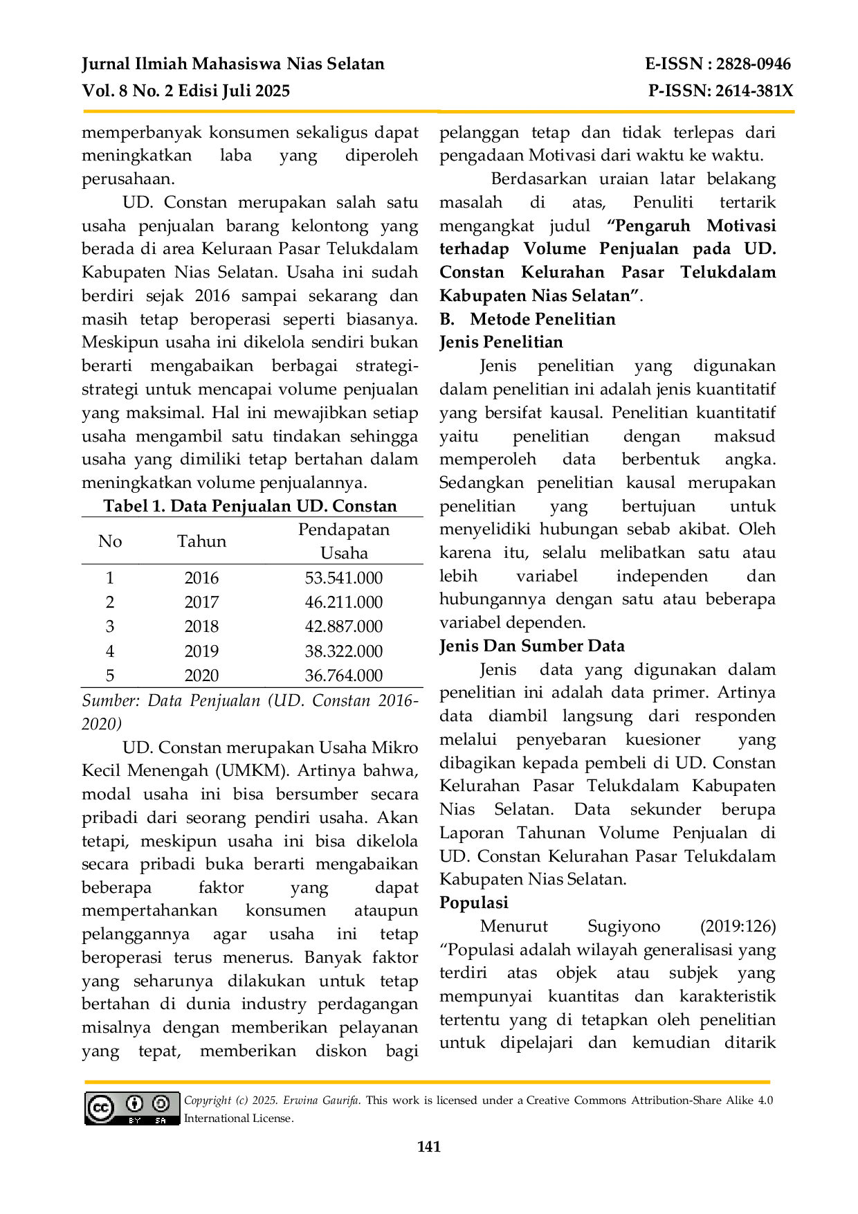 JURIS Pengaruh Motivasi Berwirausaha Terhadap Minat Berwirausaha Mahasiswa Prodi Manajemen Fakultas Ekonomi Dan Bisnis