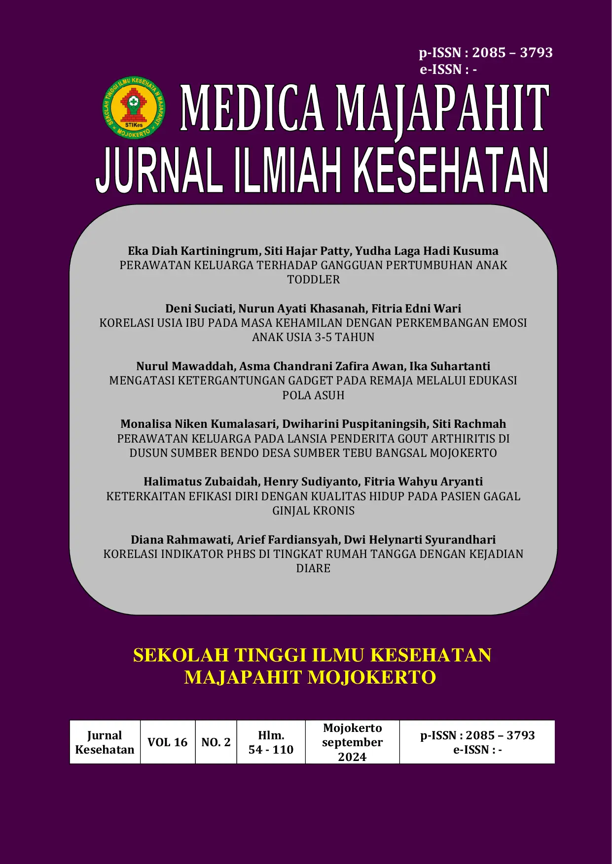 JURIS Halaman Depan Lengkap Medica Majapahit Volume 16 No 2