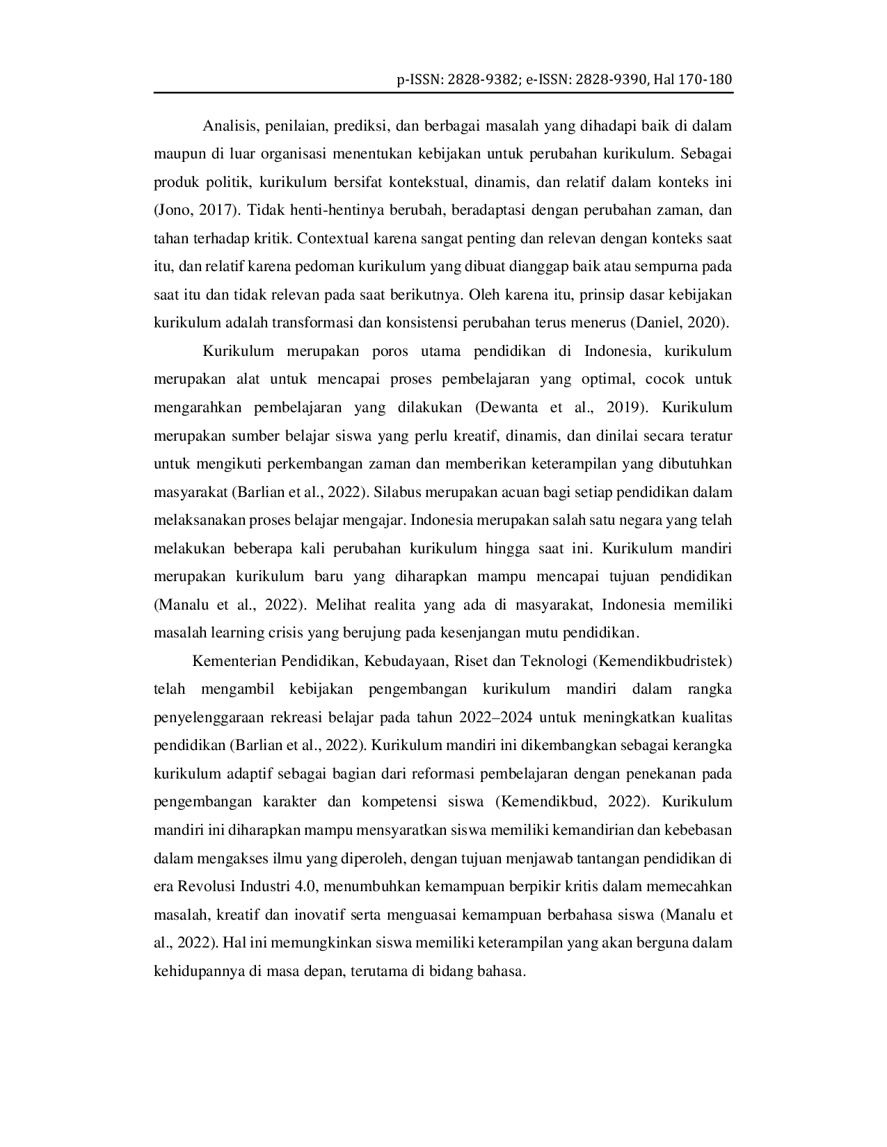 JURIS Implementasi Kurikulum Merdeka Kendala dan Penanganannya dalam Pembelajaran di Sekolah