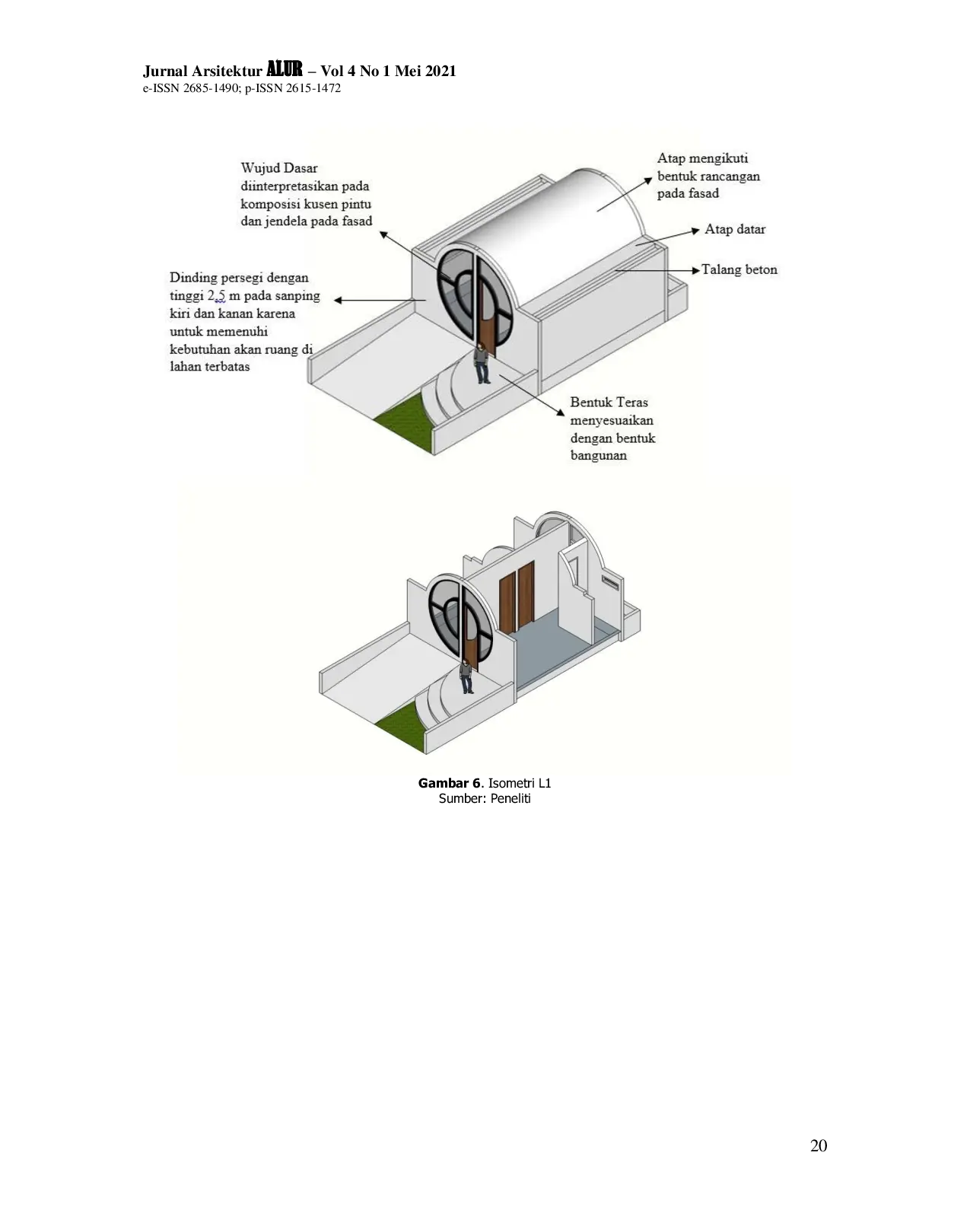 JURIS Simulasi Penerapan Perbendaharaan Desain Francis D K Ching Mengenai Wujud Dasar Pada Desain Arsitektur Rumah Tinggal Tipe 36