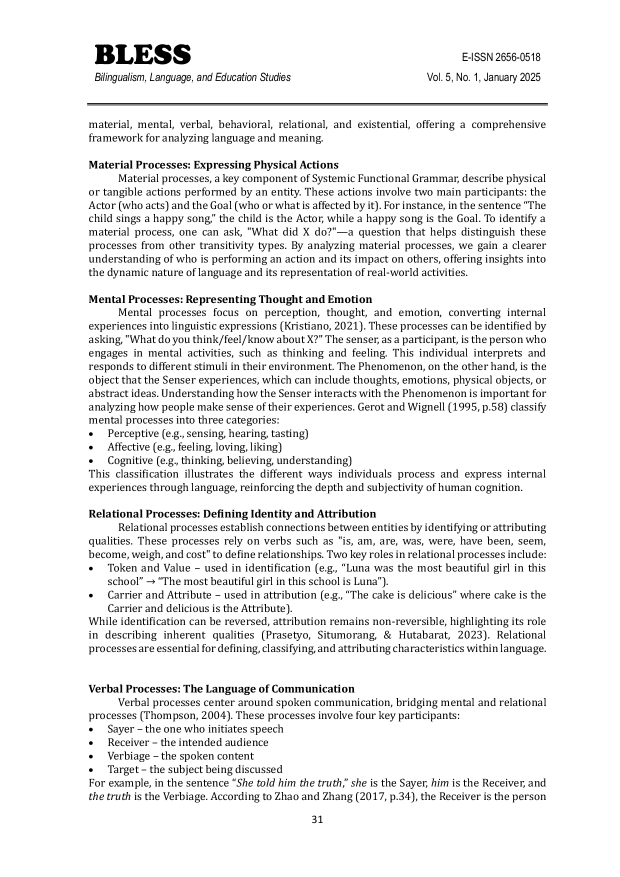 JURIS Exploring Linguistic Processes In Ariana Grande s Songs A Transitivity Study
