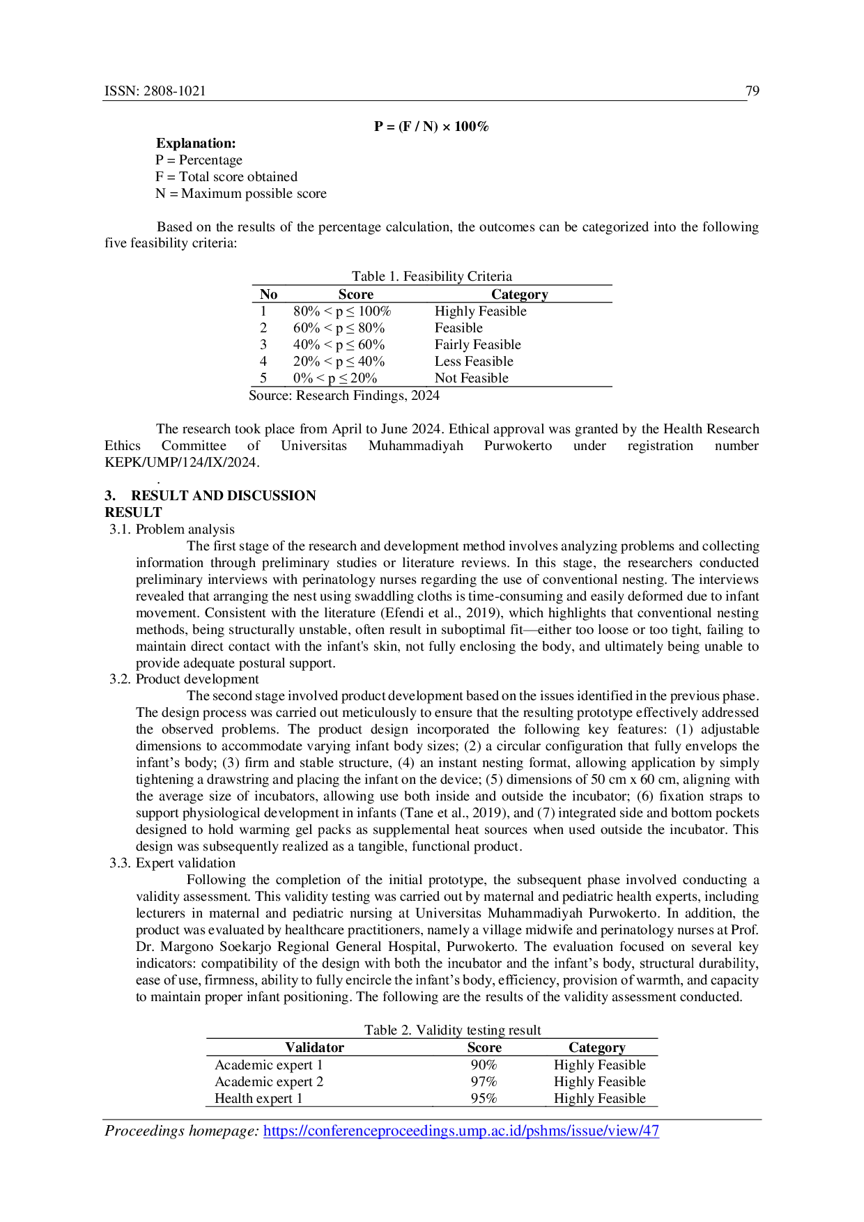 JURIS The Development of Instant Nesting Bed for Low Birth Weight Infants