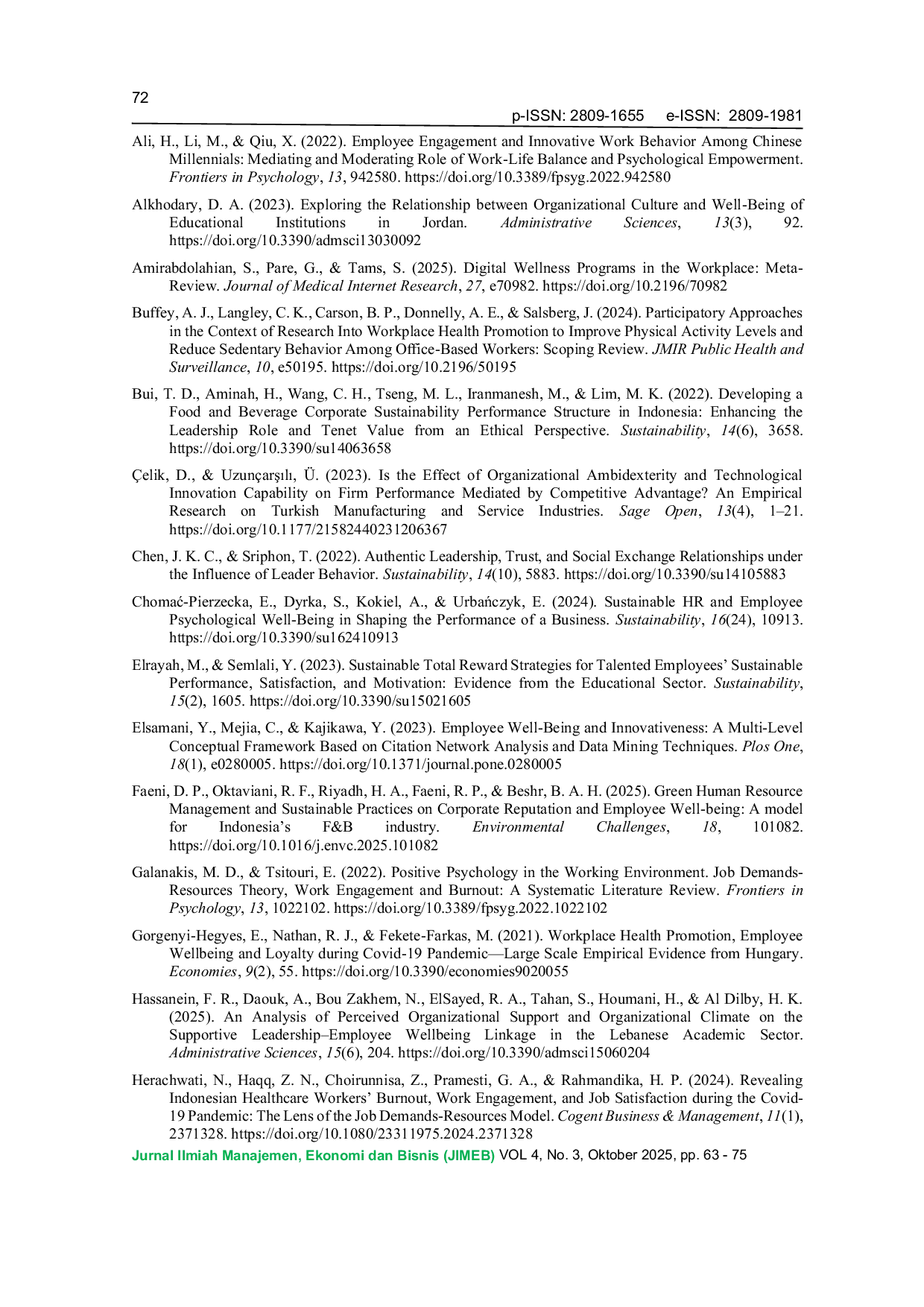 JURIS Employee Well Being Programs and Their Impact on Productivity and Competitive Advantage