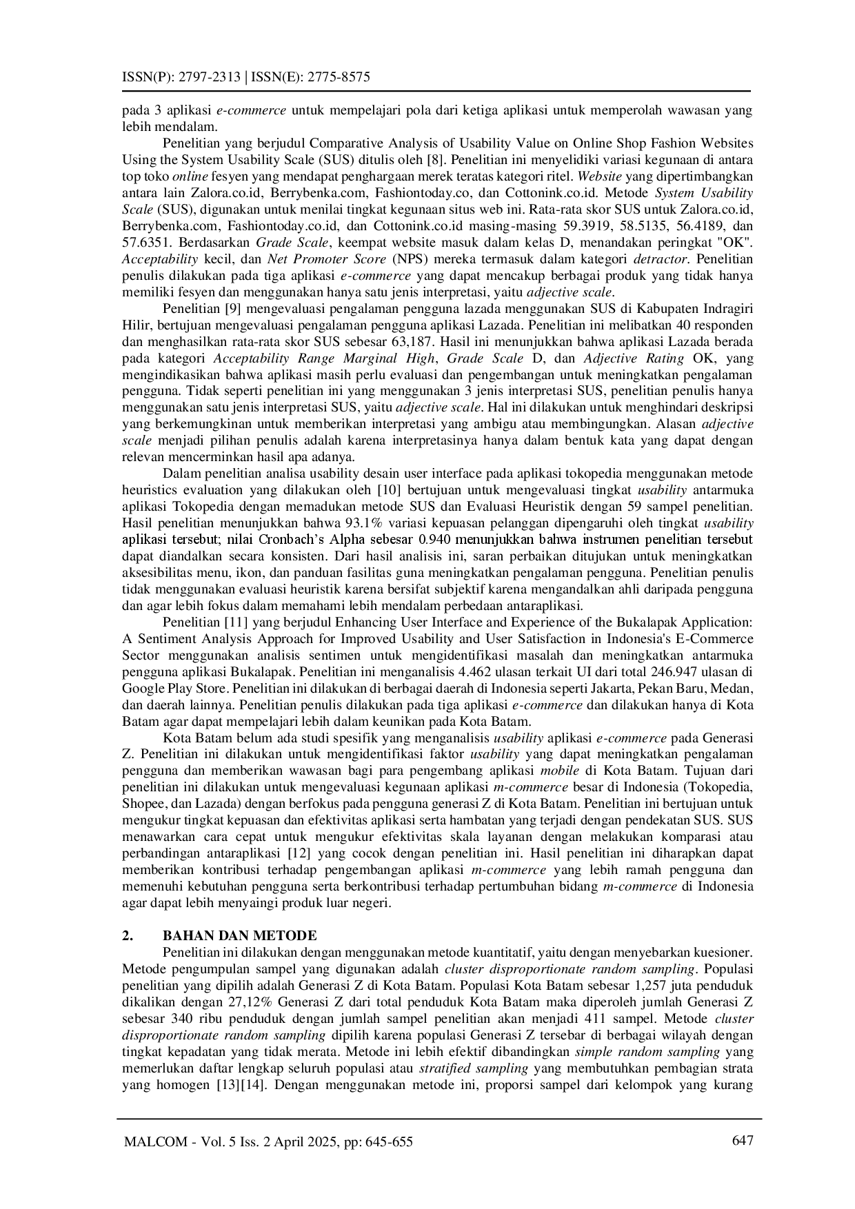 juris Analisis Aplikasi E Commerce pada Generasi Z dengan Pendekatan System Usability Scale