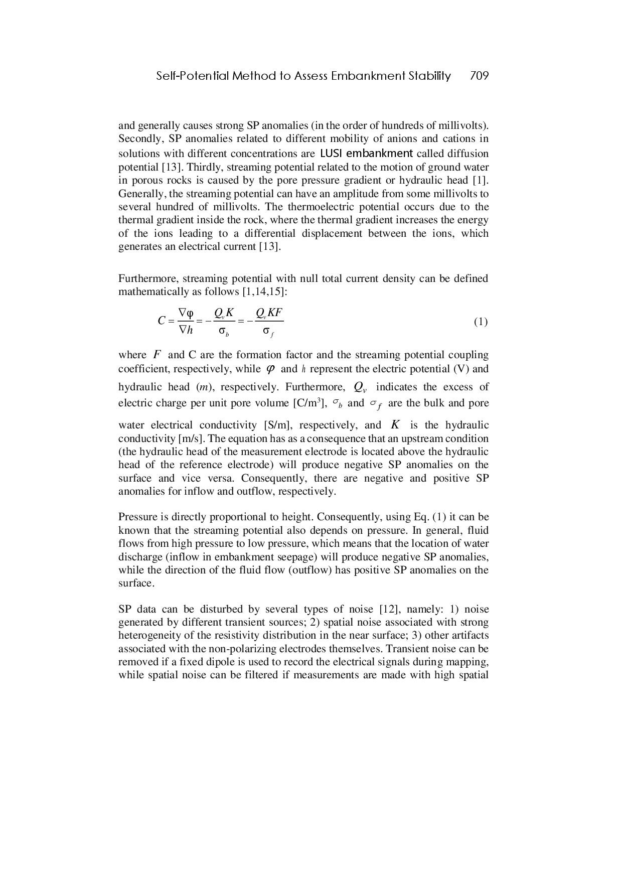 juris Self Potential Method to Assess Embankment Stability A Study related to the Sidoarjo Mud Flow