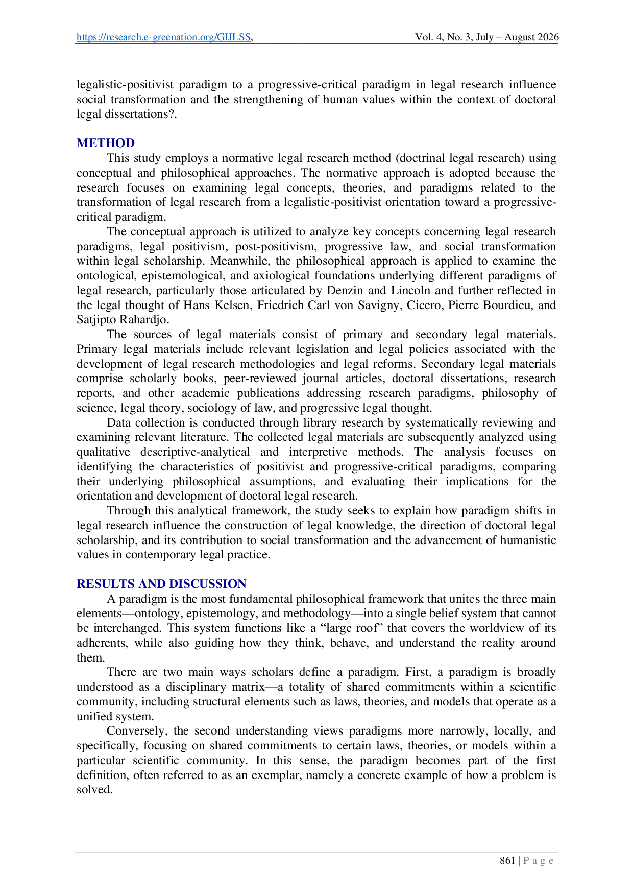 JURIS Reconstruction of Legal Research Paradigms From Positivism to Post Positivism in the Context of Doctoral Dissertations Focus Paradigm Shifts Positivism Progressive Critical and Their Implicat