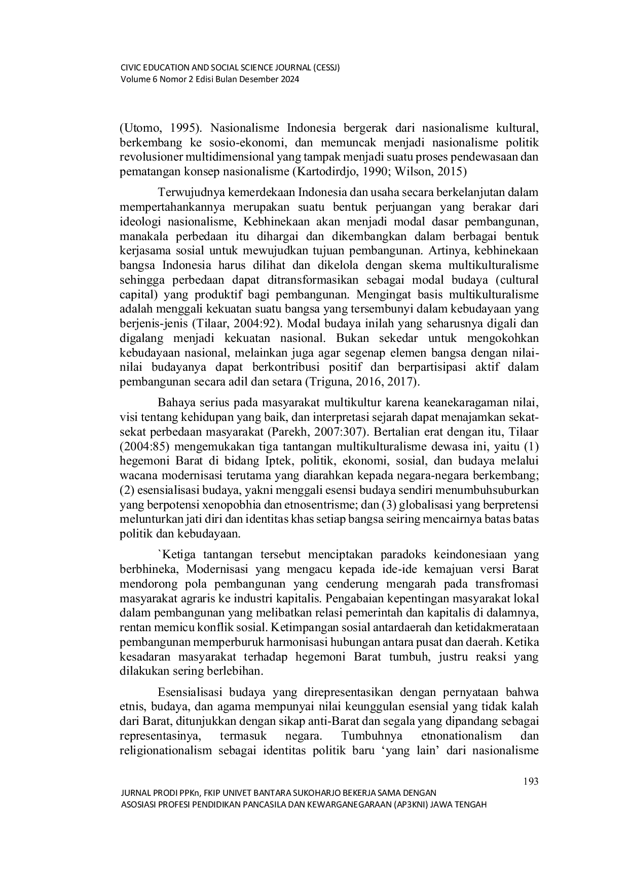 JURIS Memaknai Nasionalisme di Tengah Tantangan Kebhinekaan Studi Kasus Mahasiswa Fakultas Ilmu Sosial