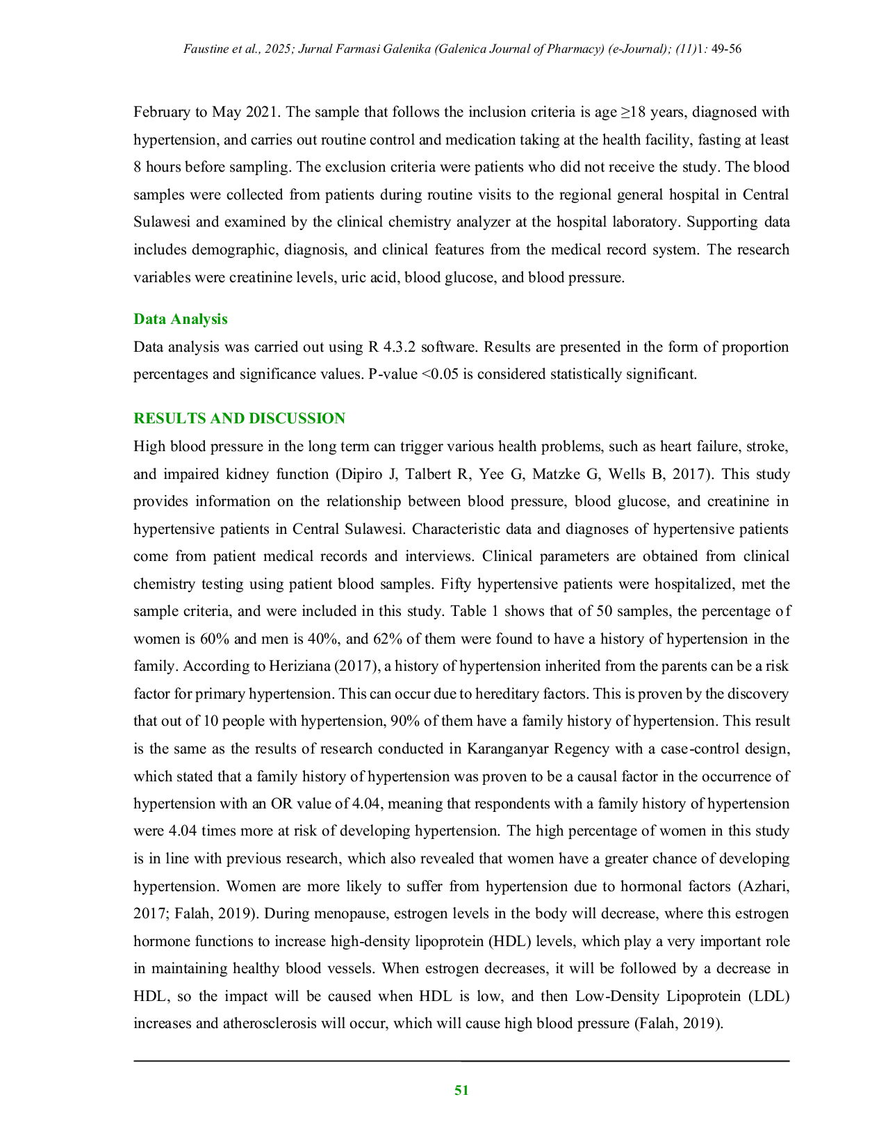 JURIS Korelasi Glukosa Darah Kreatinin dan Asam Urat dengan Tekanan Darah Pada Pasien Hipertensi