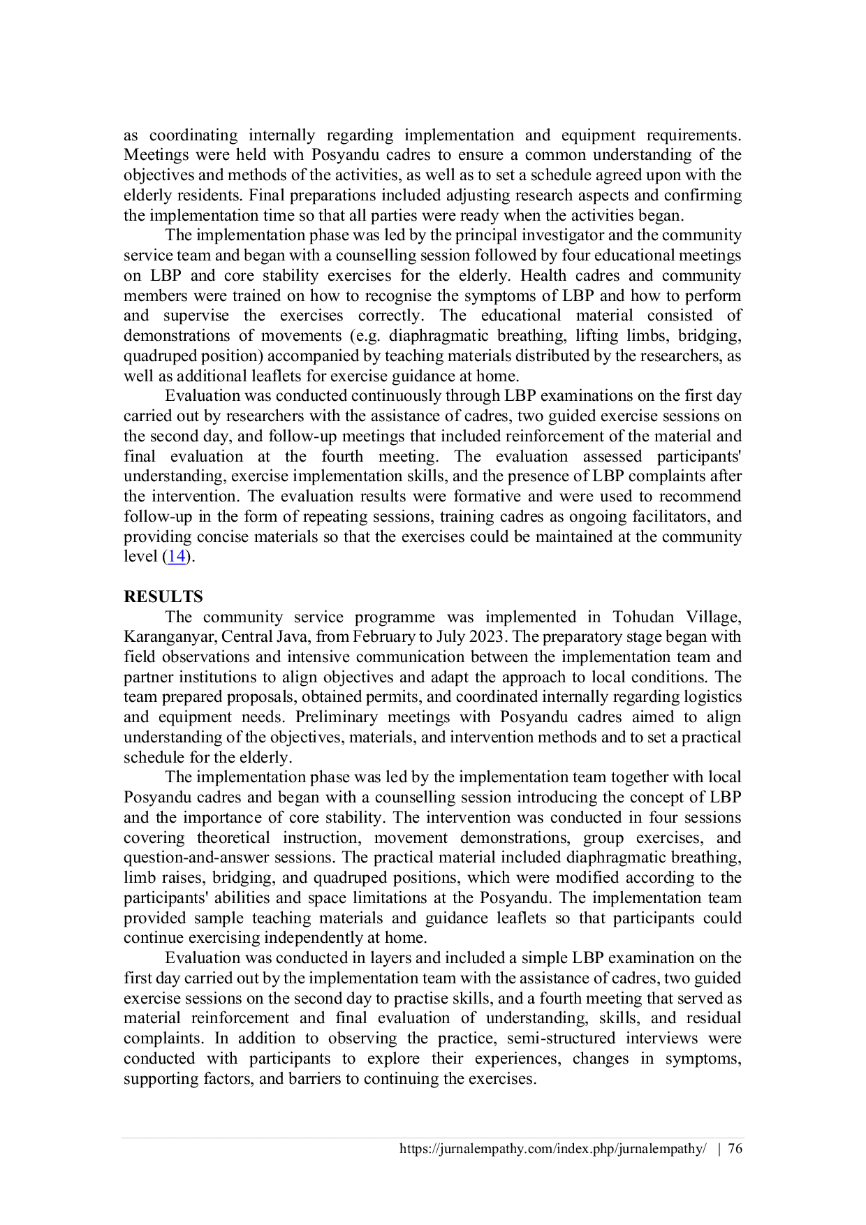 JURIS Physiotherapy Services Core Stability Exercises are Essential for Reducing Lower Back Pain LBP in the Elderly