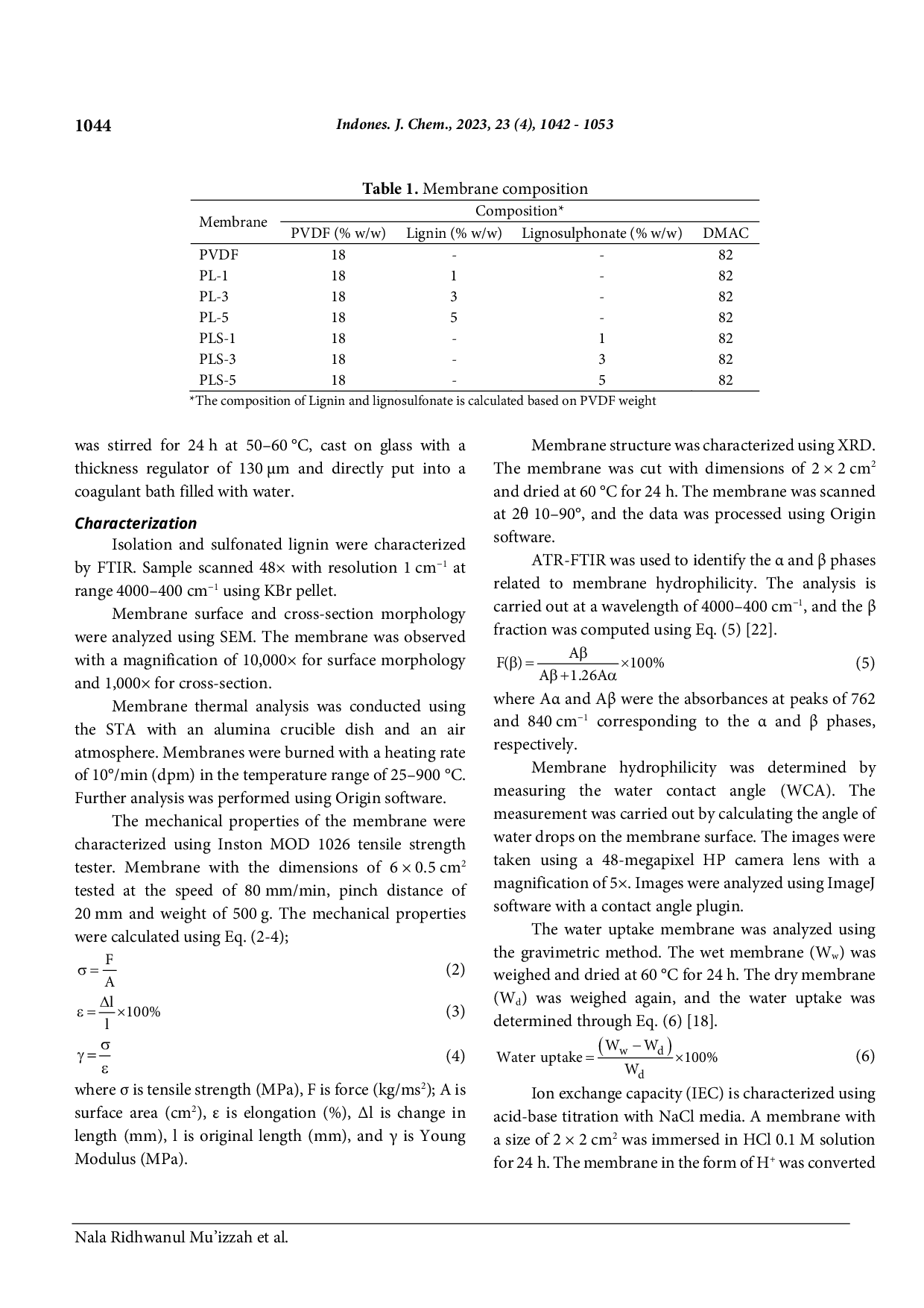 JURIS Utilization of Lignin and Lignosulfonate from Oil Palm Empty Fruit Bunches as Filler in PVDF Proton Exchange Membrane Fuel Cell