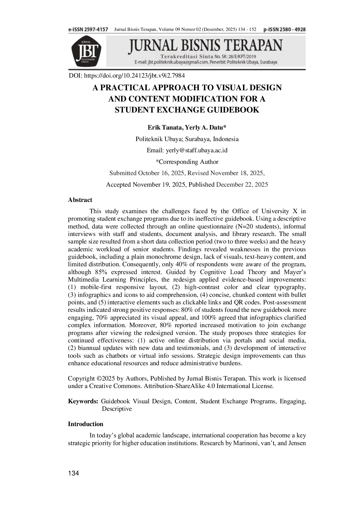 JURIS A Practical Approach to Visual Design and Content Modification for a Student Exchange Guidebook