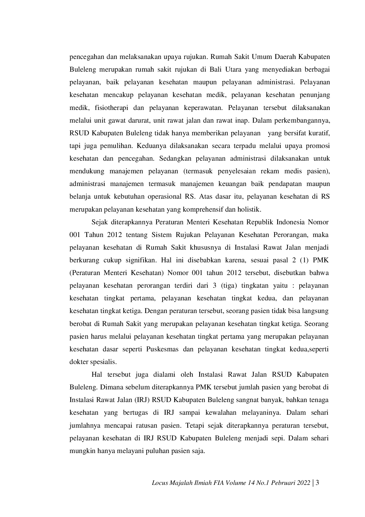 JURIS Manajenem Pelayanan Kesehatan di Instalasi Rawat Jalan Poliklinik RSUD Kabupaten Buleleng