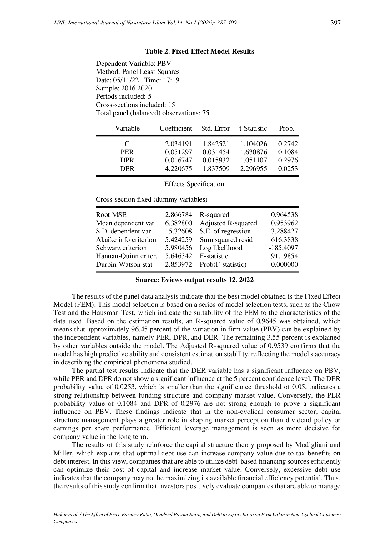JURIS The Effect of Price Earning Ratio Dividend Payout Ratio and Debt to Equity Ratio on Firm Value in Non Cyclical Consumer Companies