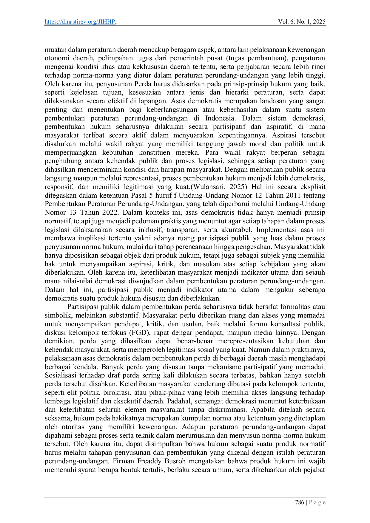 JURIS Asas Demokratis dalam Legislasi Daerah Analisis Yuridis Atas Partisipasi Publik dalam Pembentukan Peraturan Daerah