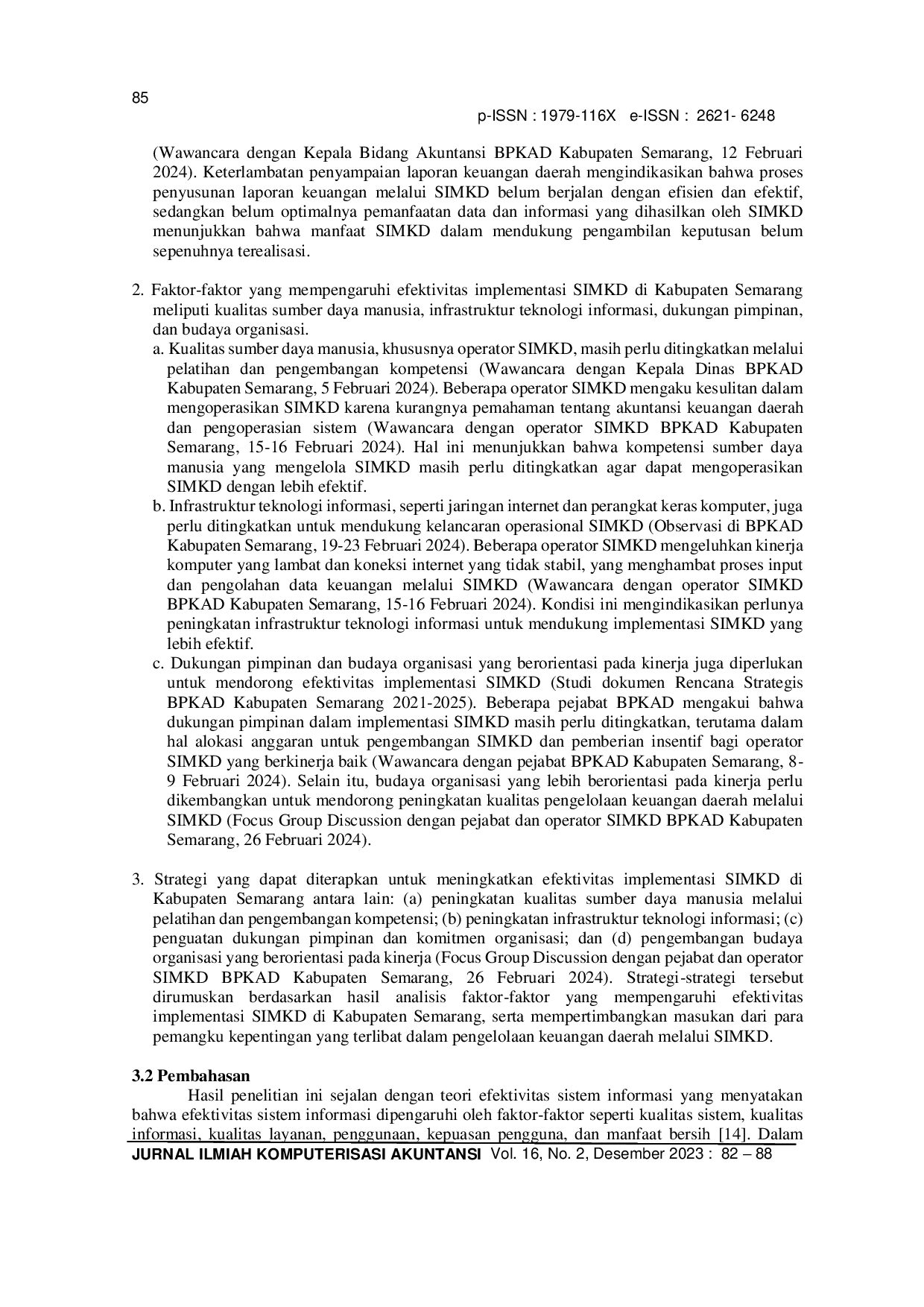 JURIS Efektivitas Implementasi Sistem Informasi Manajemen Keuangan Daerah di Kabupaten Semarang