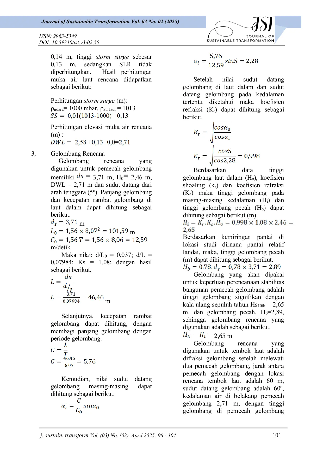 JURIS Evaluasi Pemecah Gelombang Pantai Manggar Baru