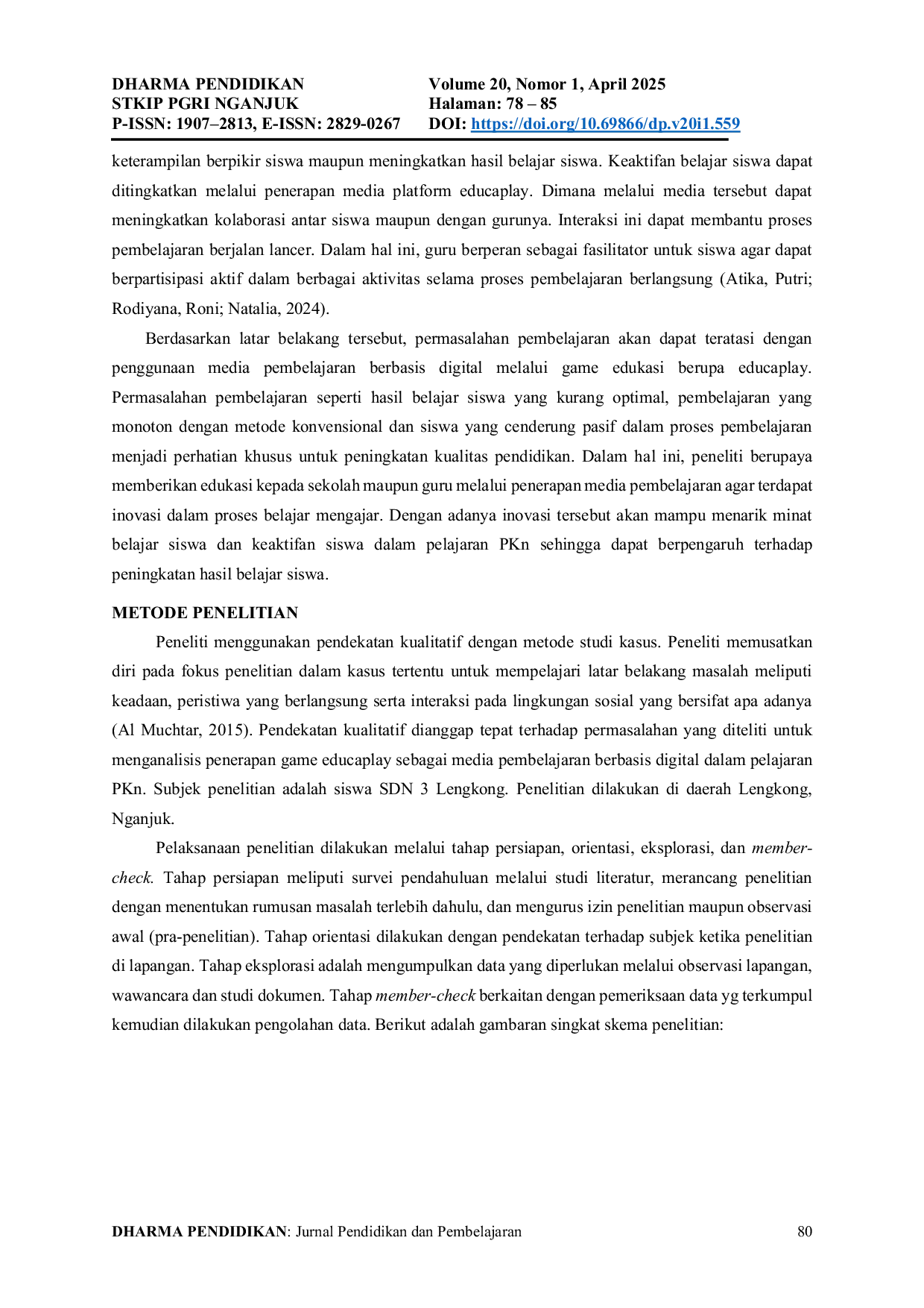 JURIS Penerapan Game Educaplay Sebagai Media Pembelajaran Berbasis Digital Dalam Pelajaran Pkn