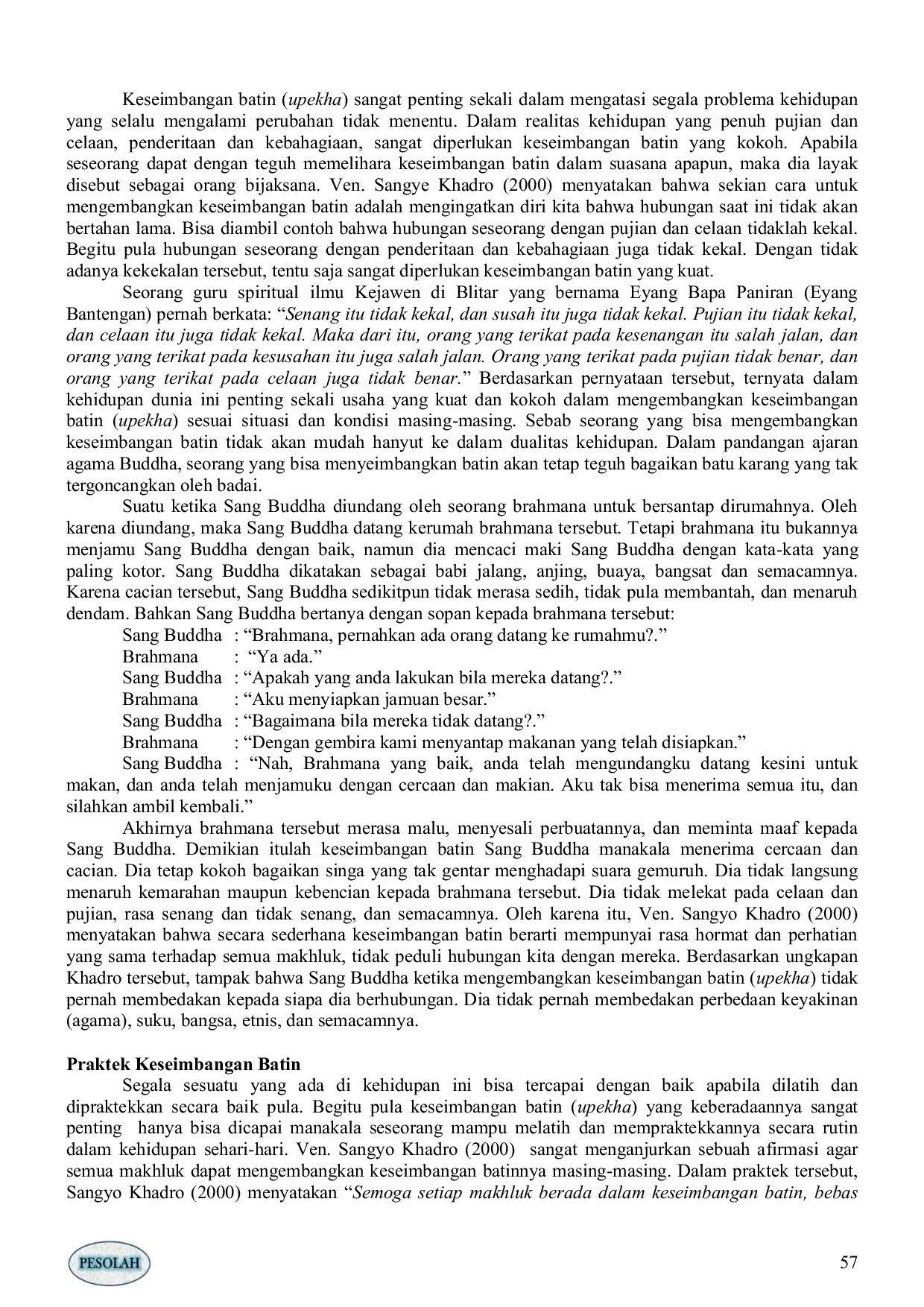 JURIS KONSEP DAN PRAKTEK MENGEMBANGKAN KESEIMBANGAN BATIN DALAM AJARAN AGAMA BUDDHA The Concept and Practice of Developing Inner Balance in Buddhism