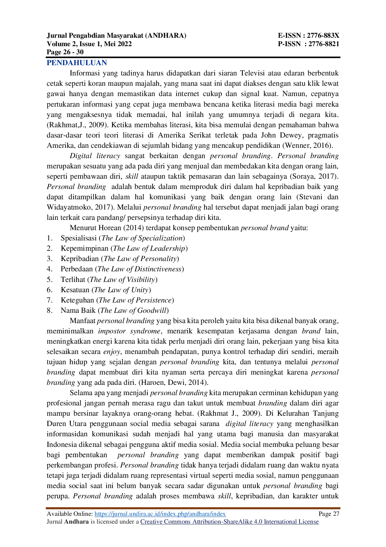 JURIS Pelatihan Pengembangan dan Pendampingan Personal Branding dan Meningkatkan Digital Literacy bagi Masyarakat Kelurahan Tanjung Duren Jakarta Barat