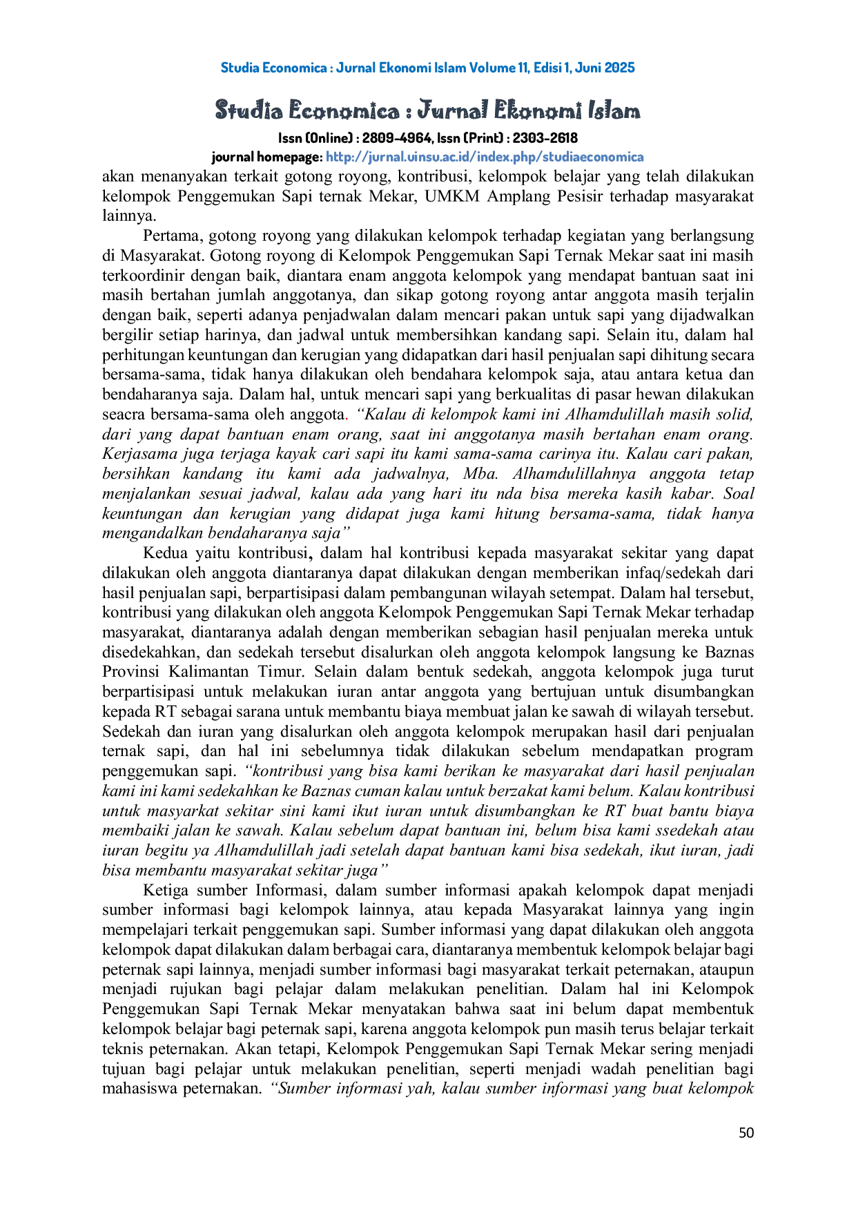 JURIS Dampak Program Zakat Community Development ZCD di Kelompok Penggemukan Sapi Ternak Mekar Samarinda