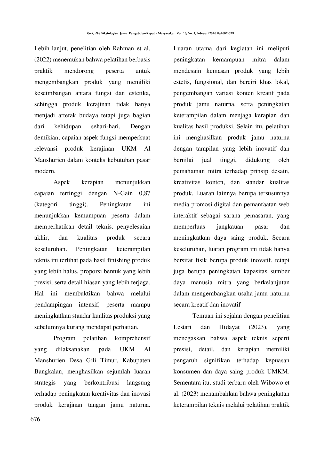 JURIS Pelatihan Pengembangan Handicraft Inovatif untuk Meningkatkan Kreativitas UKM Al Manshurien Bangkalan