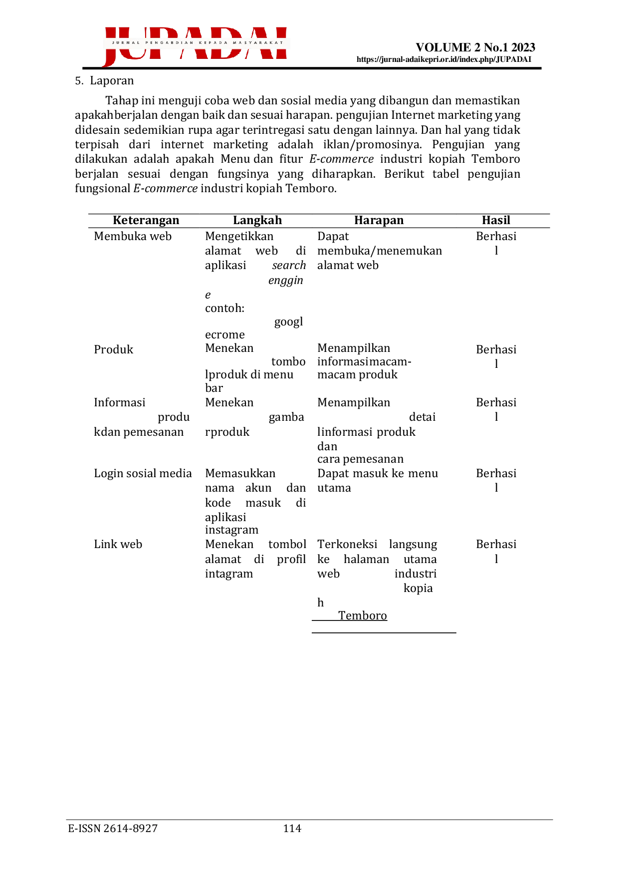 JURIS Internet Marketing Strategi untuk Meningkatkan Pemasaran Industri Kopiah Songkok Desa Bandar Agung Kecamatan Lubuk Batang OKU Ogan Komering Ulu Provinsi Sumatera Selatan