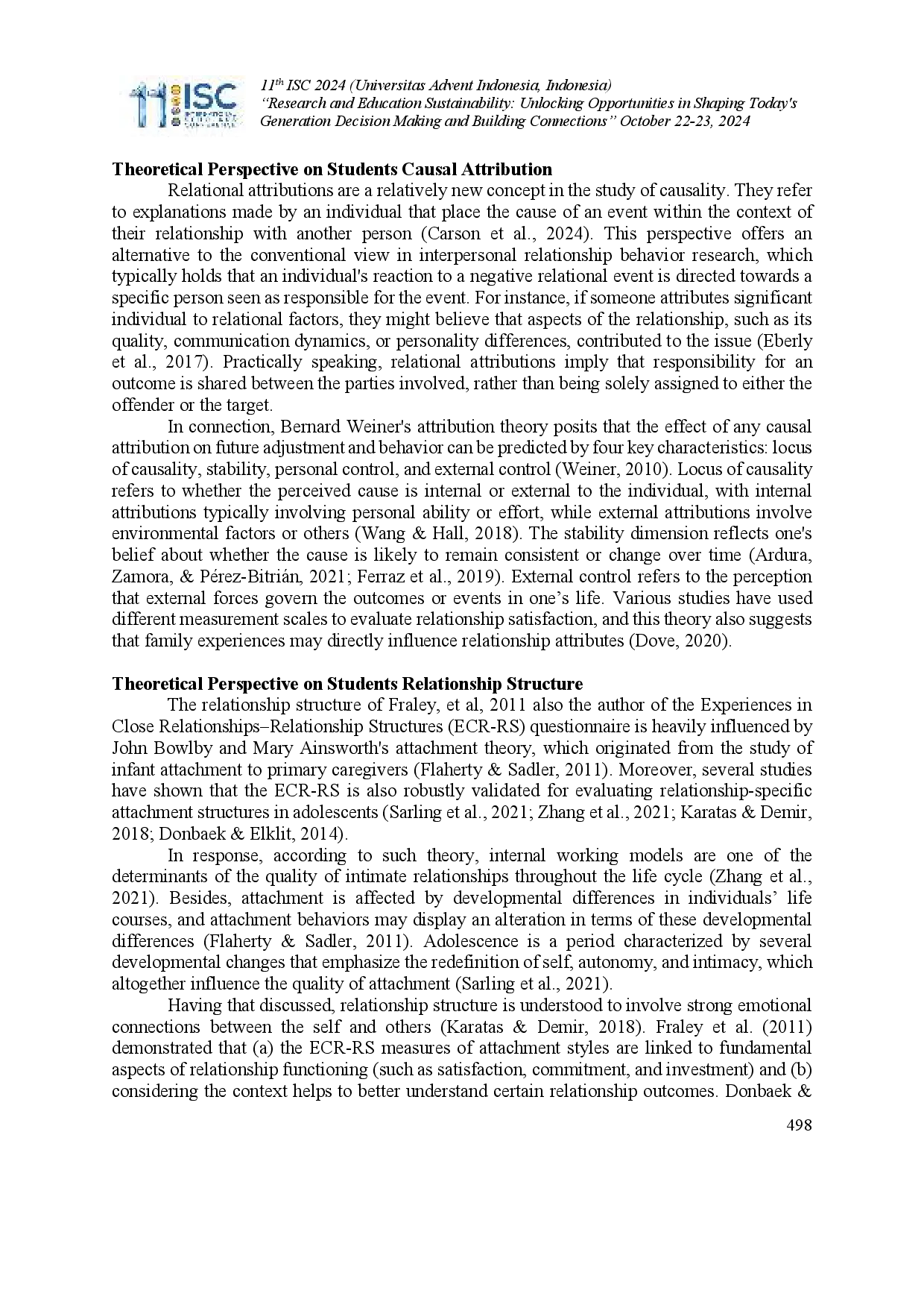 juris Influence Of Personality Traits And Causal Attribution To The Relationship Structure Of Senior High School Students