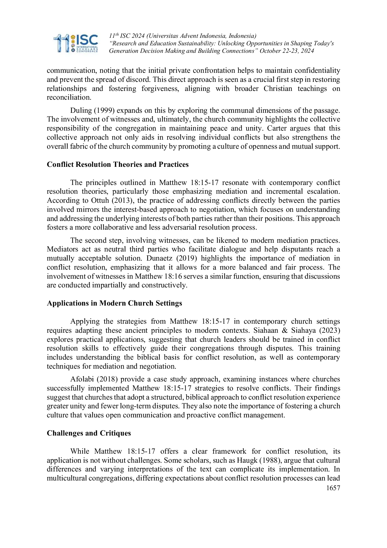 JURIS Effective Communication Strategies for Resolving Church Conflicts Insights from Matthew 18 15 17