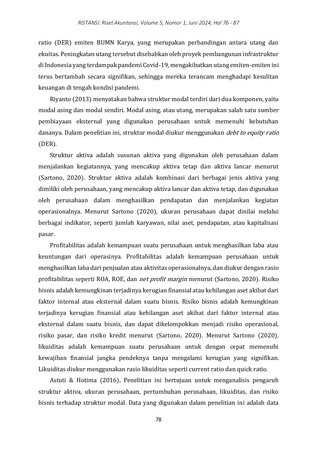 JURIS Analisis Faktor Faktor Yang Mempengaruhi Struktur Modal Pada Perusahaan Indeks Lq45 Di Bei Periode 2018 2022