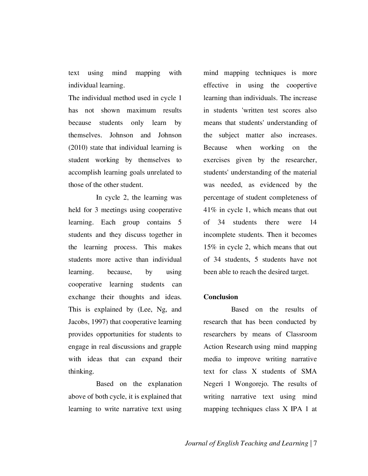 JURIS Employing Mind Mapping Technique to Facilitate Secondary School Student to Write Narrative Text at the First Grade in the 2020 2021 Academic Year