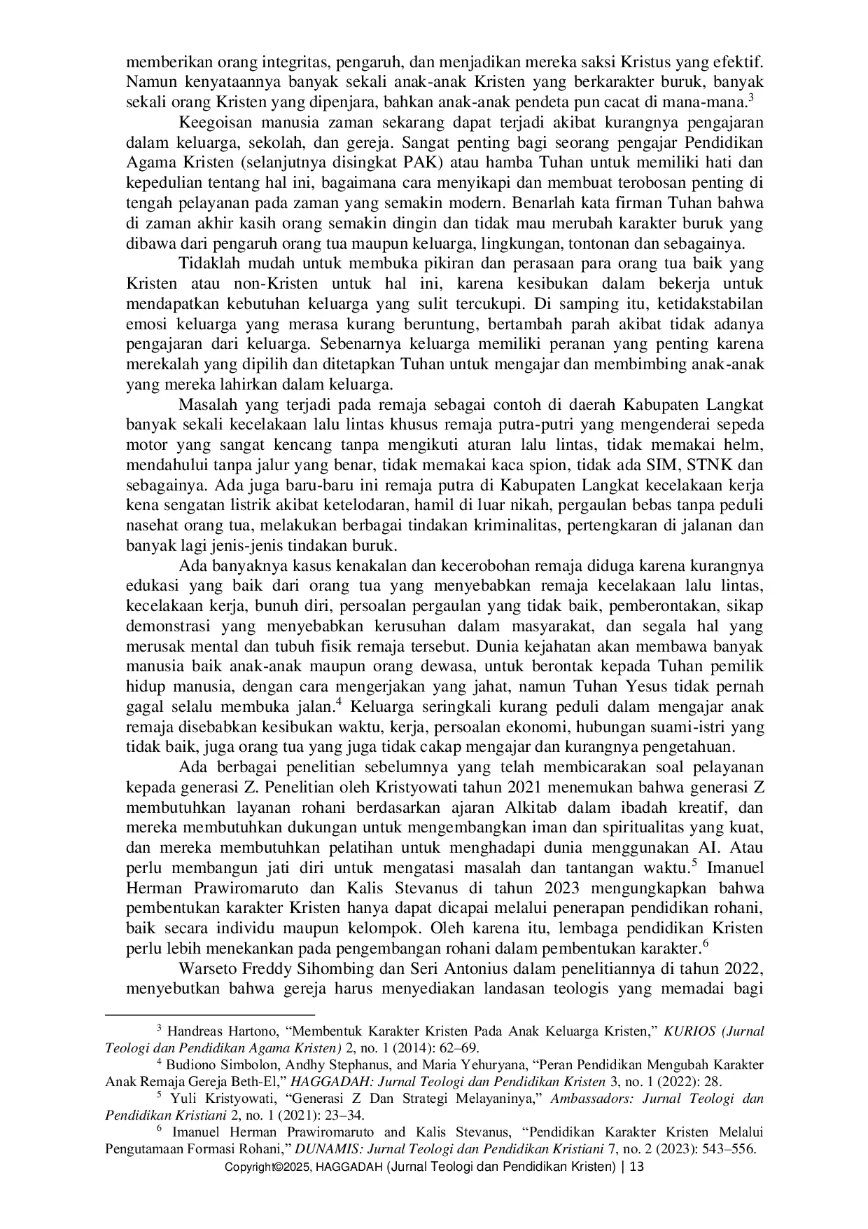 JURIS Praksis Pendidikan Agama Kristen di Kalangan Gen Z