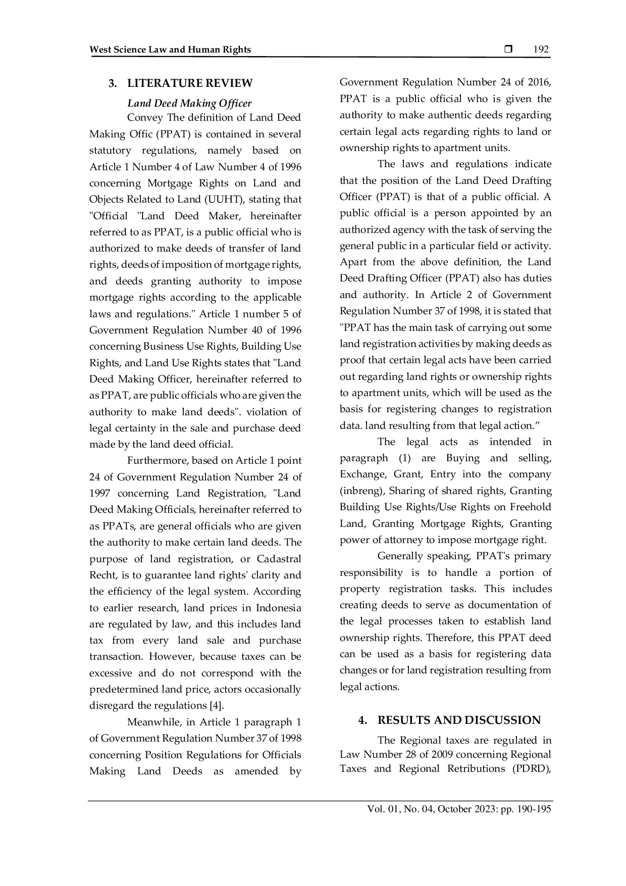 JURIS Violation of Legal Certainty in the Sale and Purchase Deed made by the Land Deed Officer PPAT