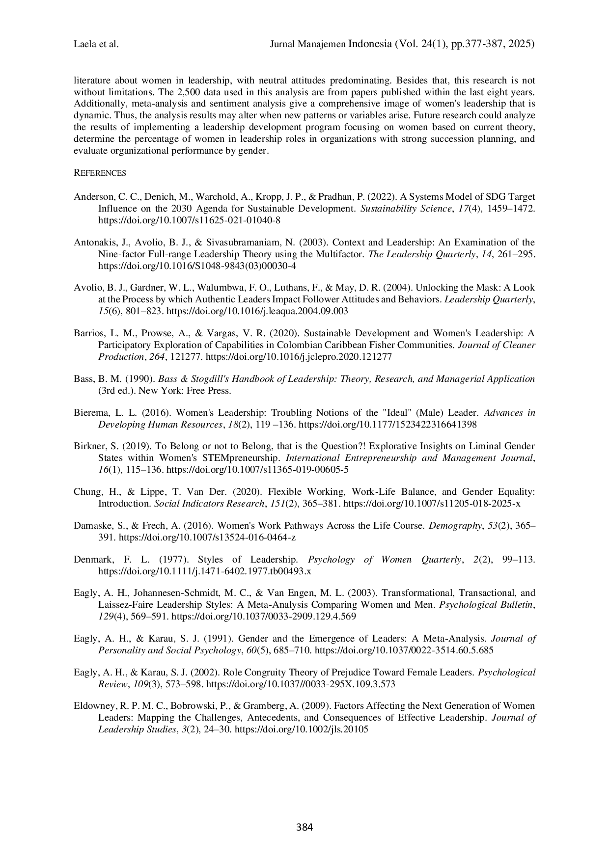 JURIS What is the Global View of Women s Leadership Sentiment Analysis based on Meta Analysis