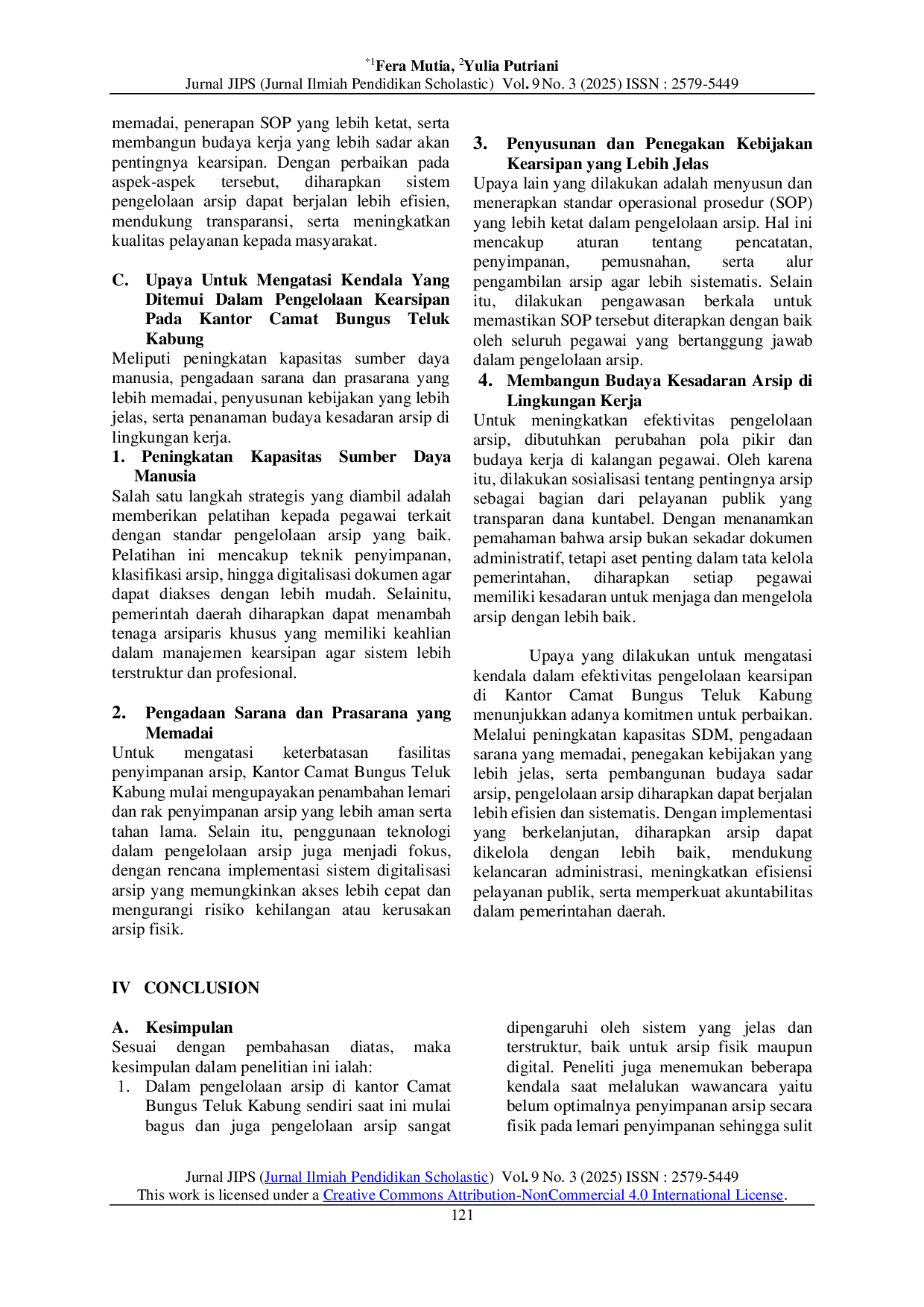 JURIS Pengelolaan Karsipan Pada Kantor Camat Bungus Teluk Kabung