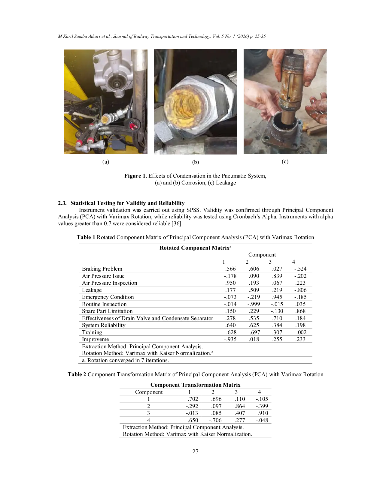 JURIS Failure Analysis and Maintenance Strategy of Pneumatic System Components in Rail Road Loader KGT V
