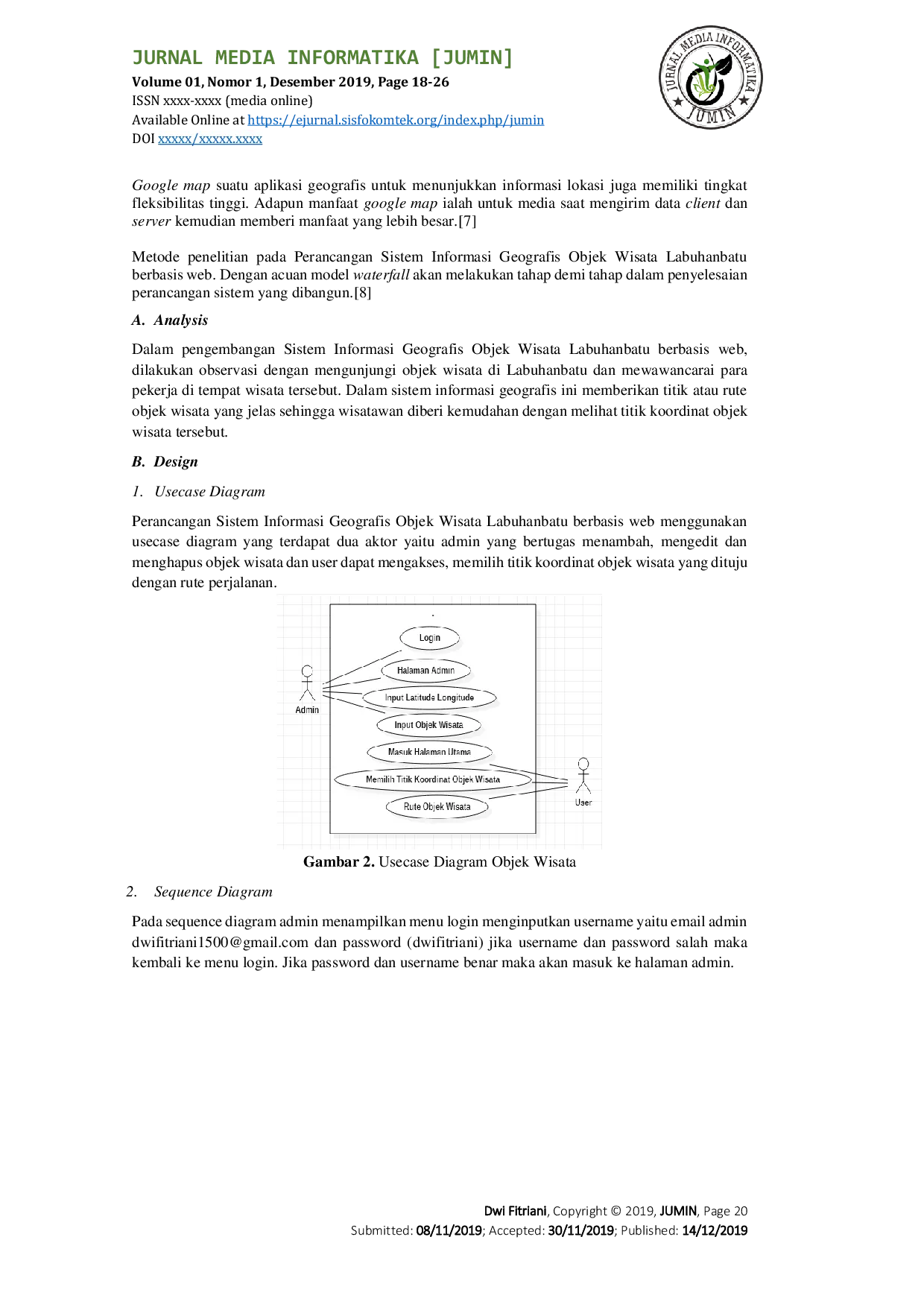 JURIS Sistem Informasi Geografis Objek Wisata Berbasis Web