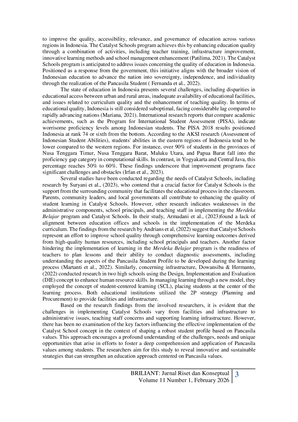 JURIS A Study on the Necessary Components for Implementing Sekolah Penggerak to Nurture the Pancasila Student Profile