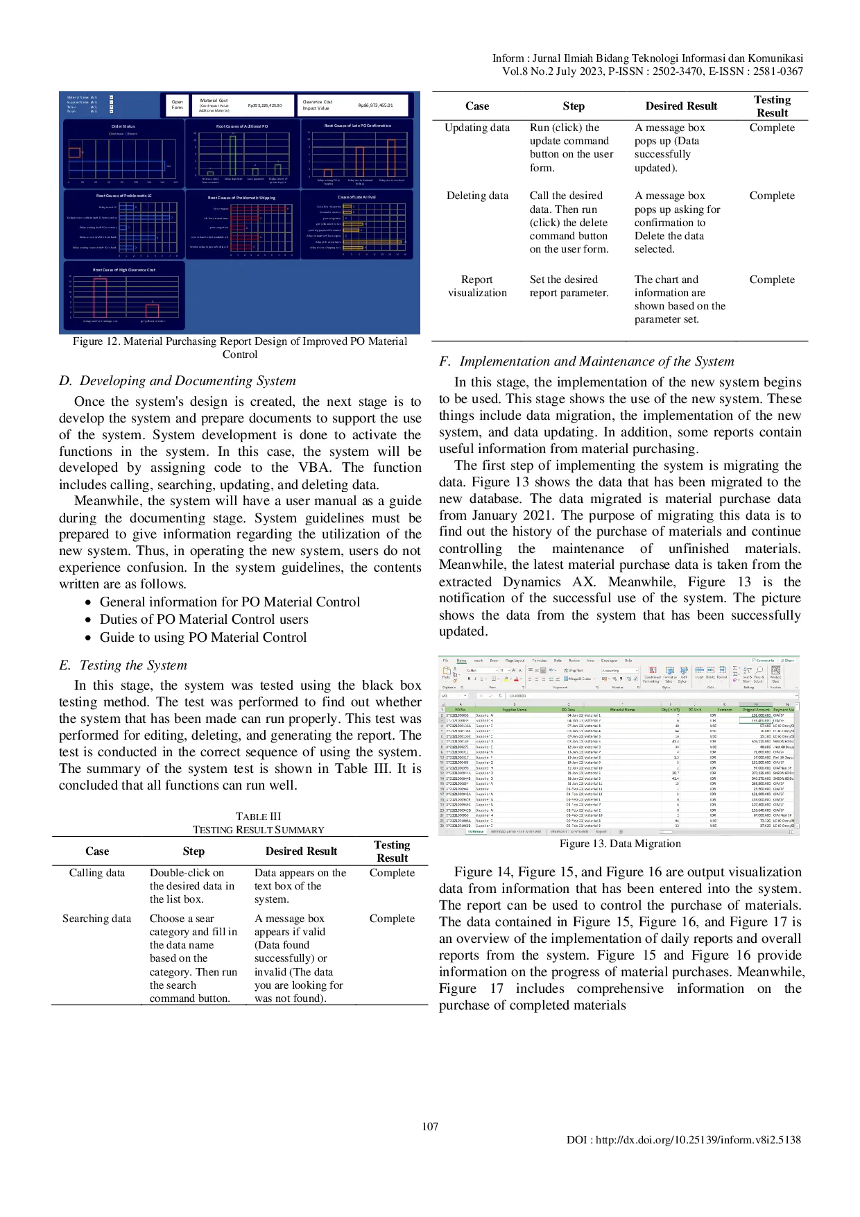 JURIS Application of Waterfall System Development Life Cycle Methodology for Designing Purchase Order Material Control System
