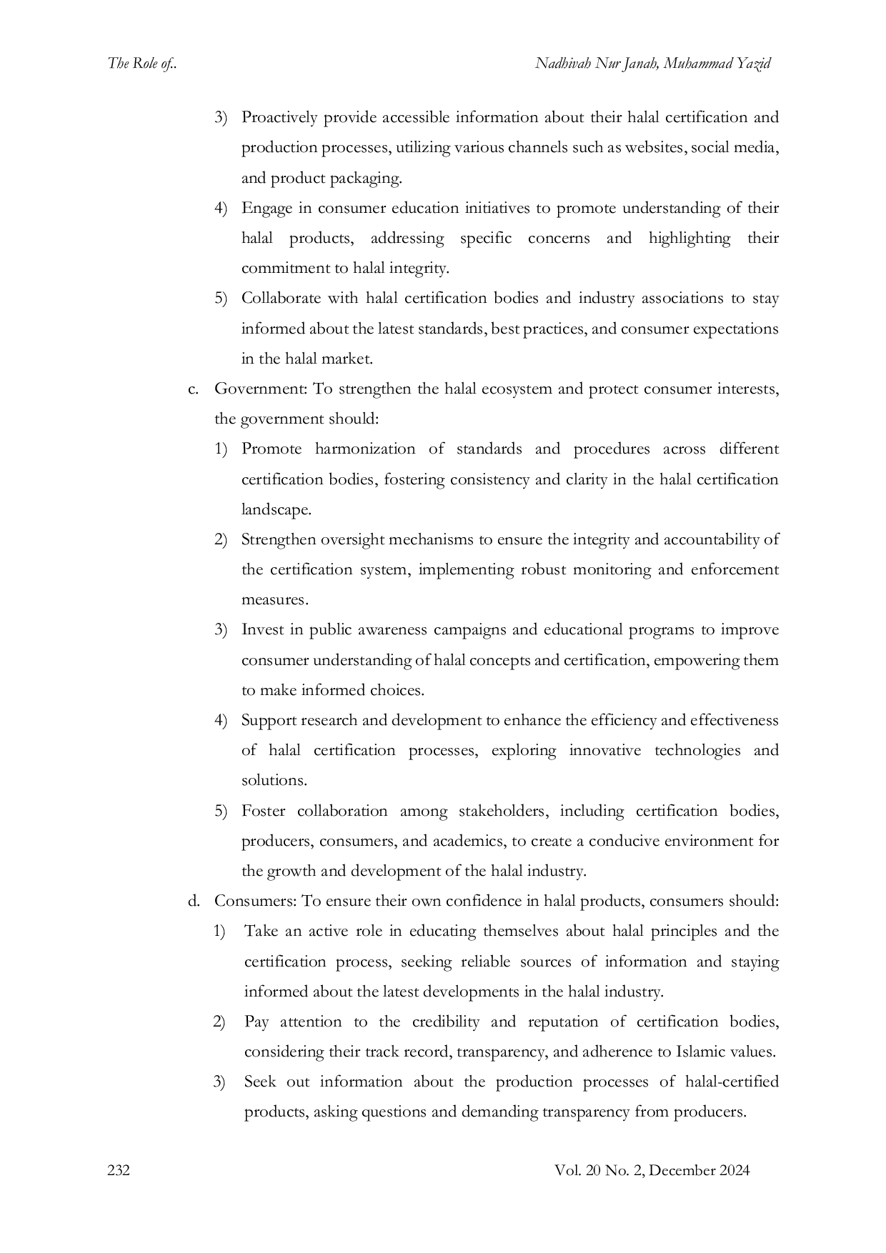 JURIS The Role of Halal Certification Bodies in Ensuring Consumer Confidence A Multi Site Study in Indonesia
