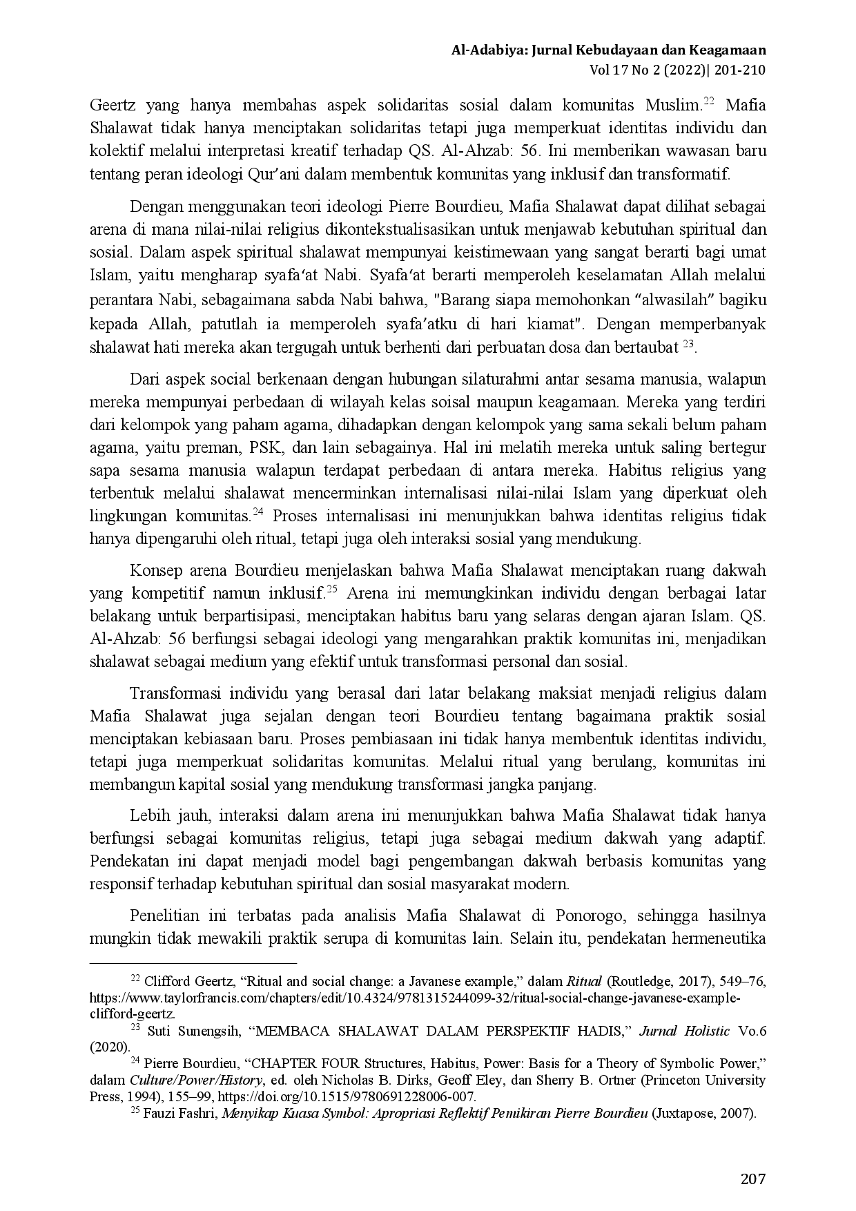 juris Living Qur an Transformasi Sosial dan Spiritualitas Ideologisasi Shalawat dalam Komunitas Mafia Shalawat Ponorogo
