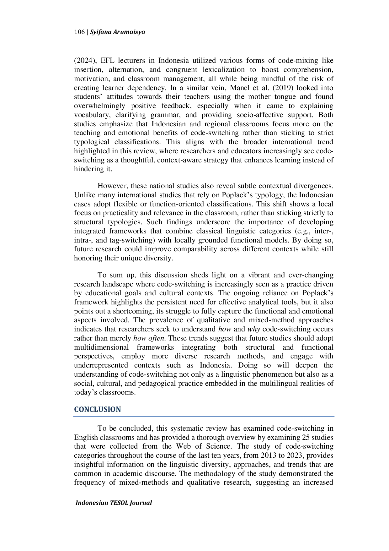 JURIS A Systematic Review of Code Switching in Bilingual Education Patterns Trends and Insight from English Classroom Practice